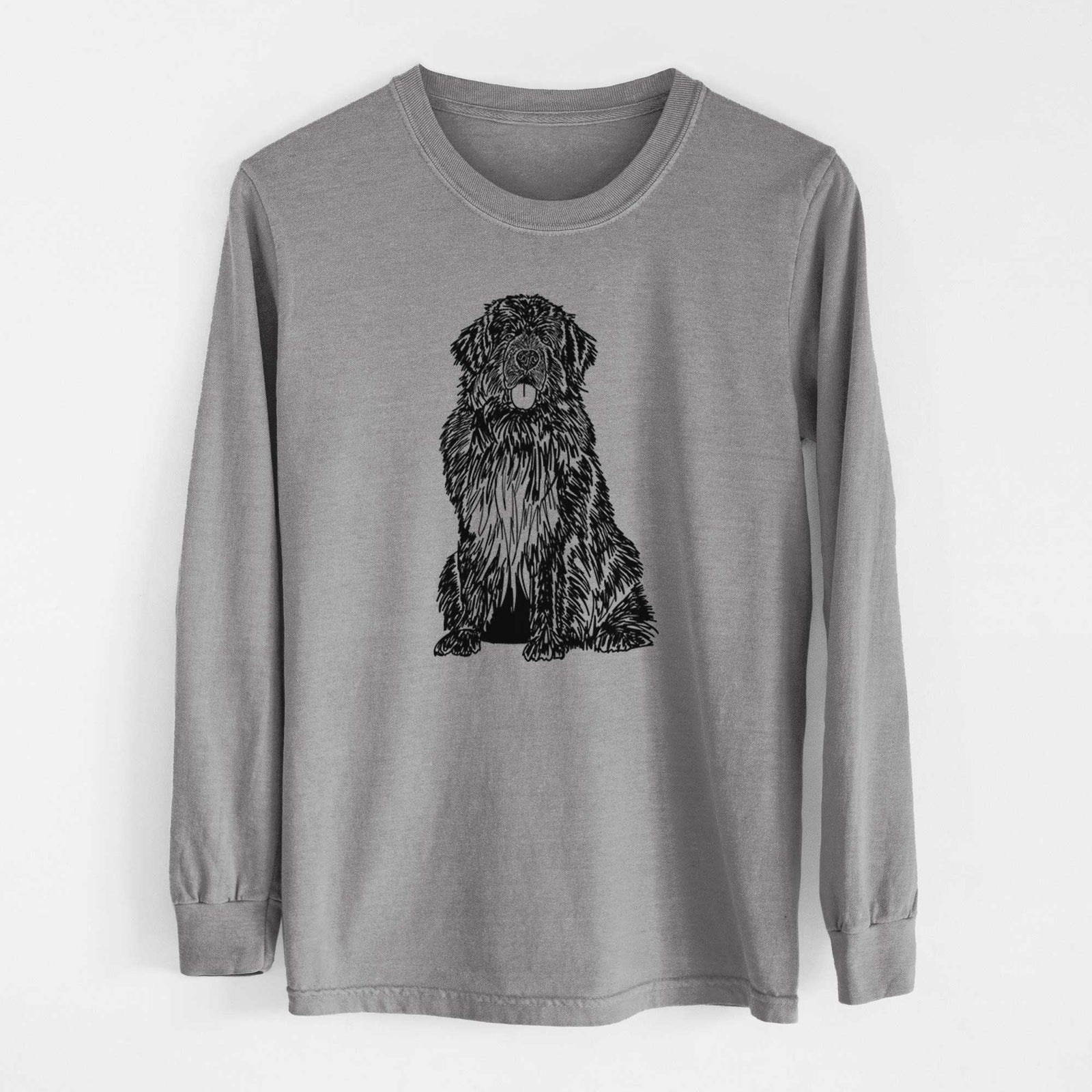 Doodled Newfoundland - Heavyweight 100% Cotton Long Sleeve
