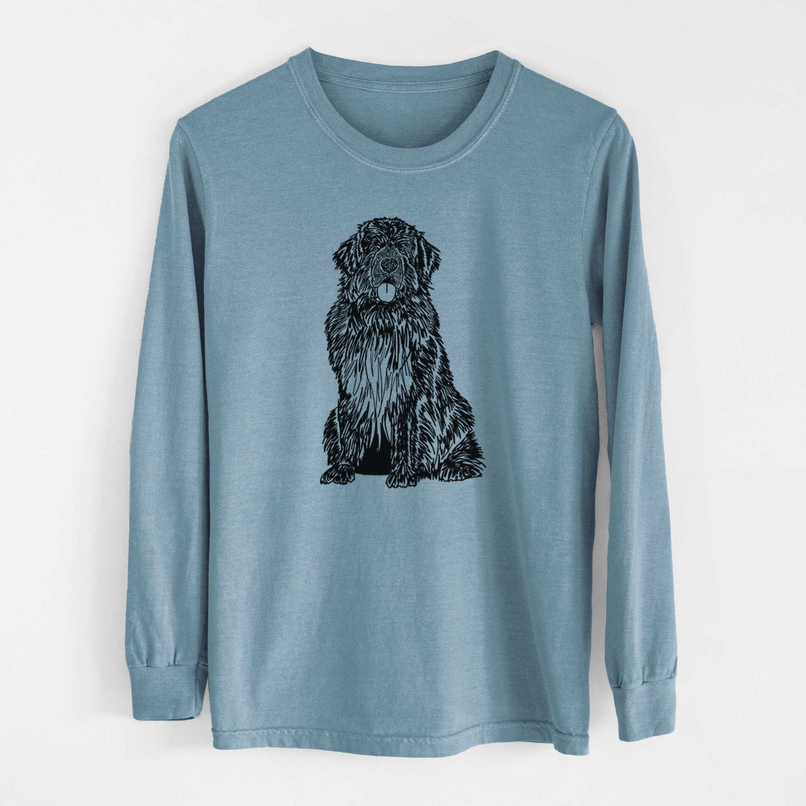 Doodled Newfoundland - Heavyweight 100% Cotton Long Sleeve