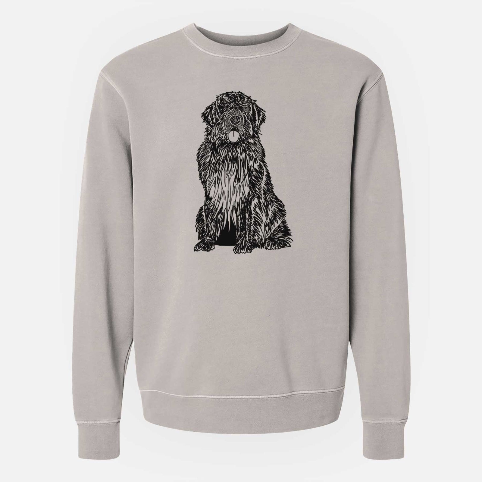 Doodled Newfoundland the - Unisex Pigment Dyed Crew Sweatshirt