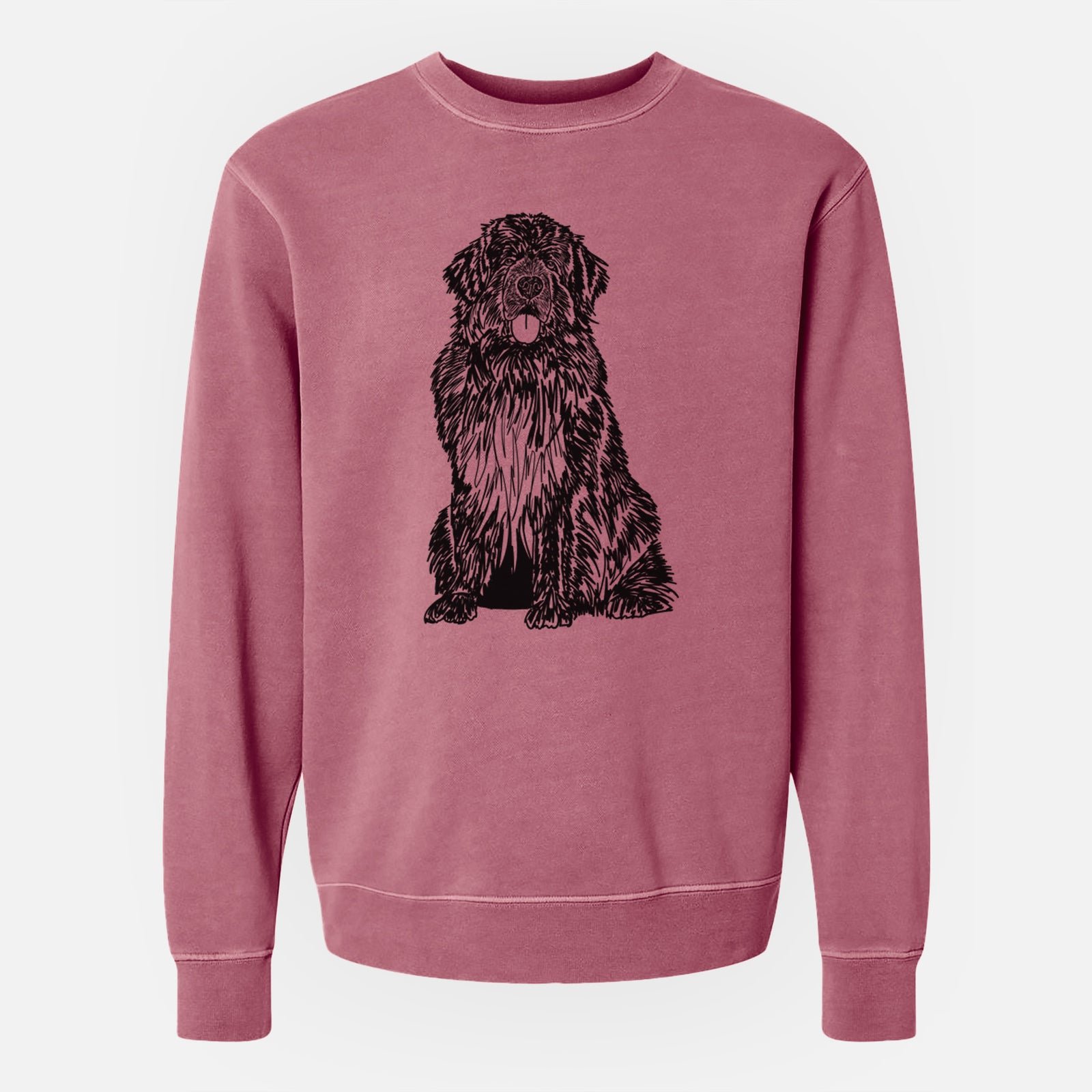 Doodled Newfoundland the - Unisex Pigment Dyed Crew Sweatshirt