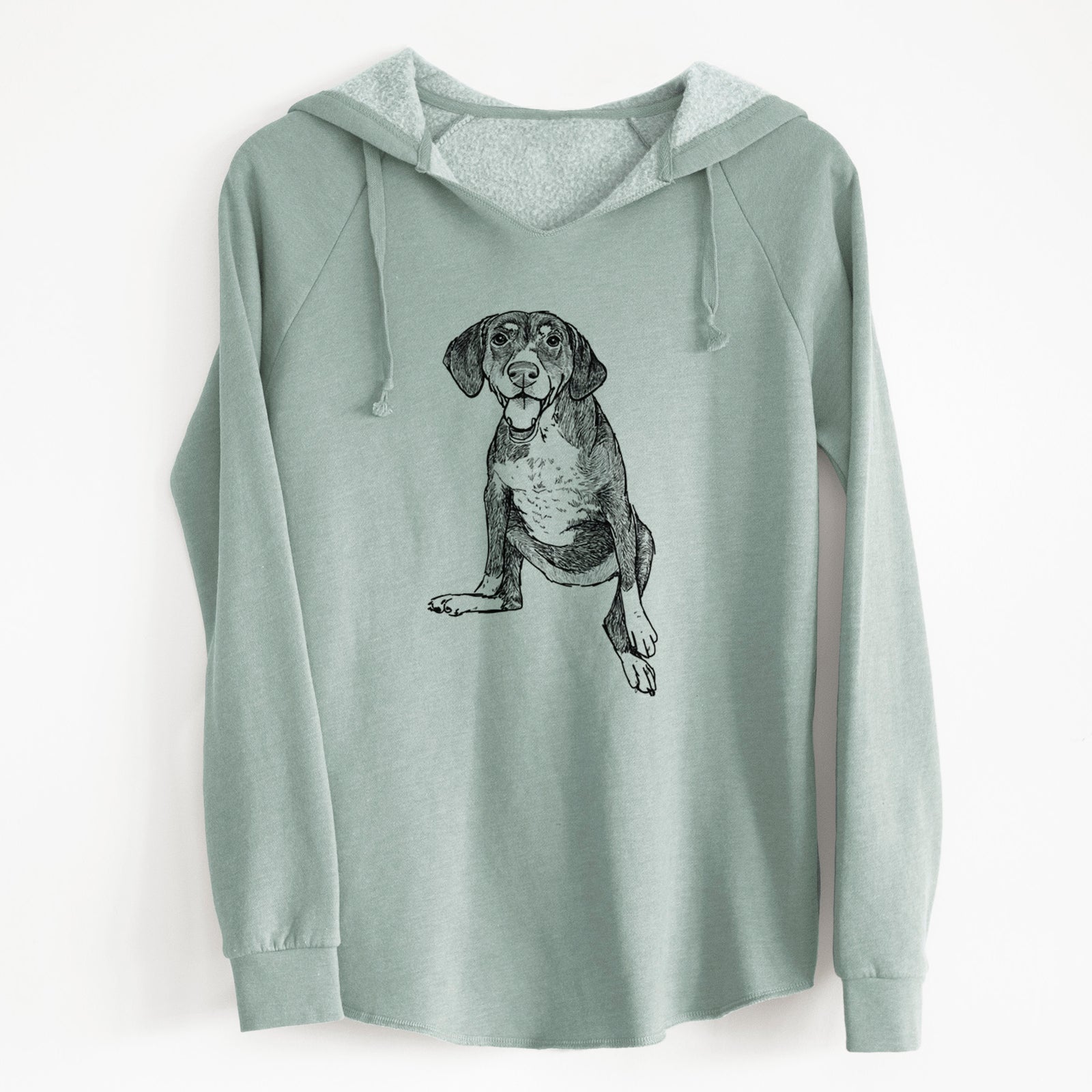Doodled Nova the German Shorthaired Pointer Setter Mix - Cali Wave Hooded Sweatshirt