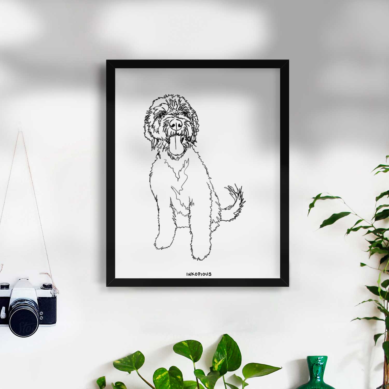 Doodled Oliver the Labradoodle Art Print