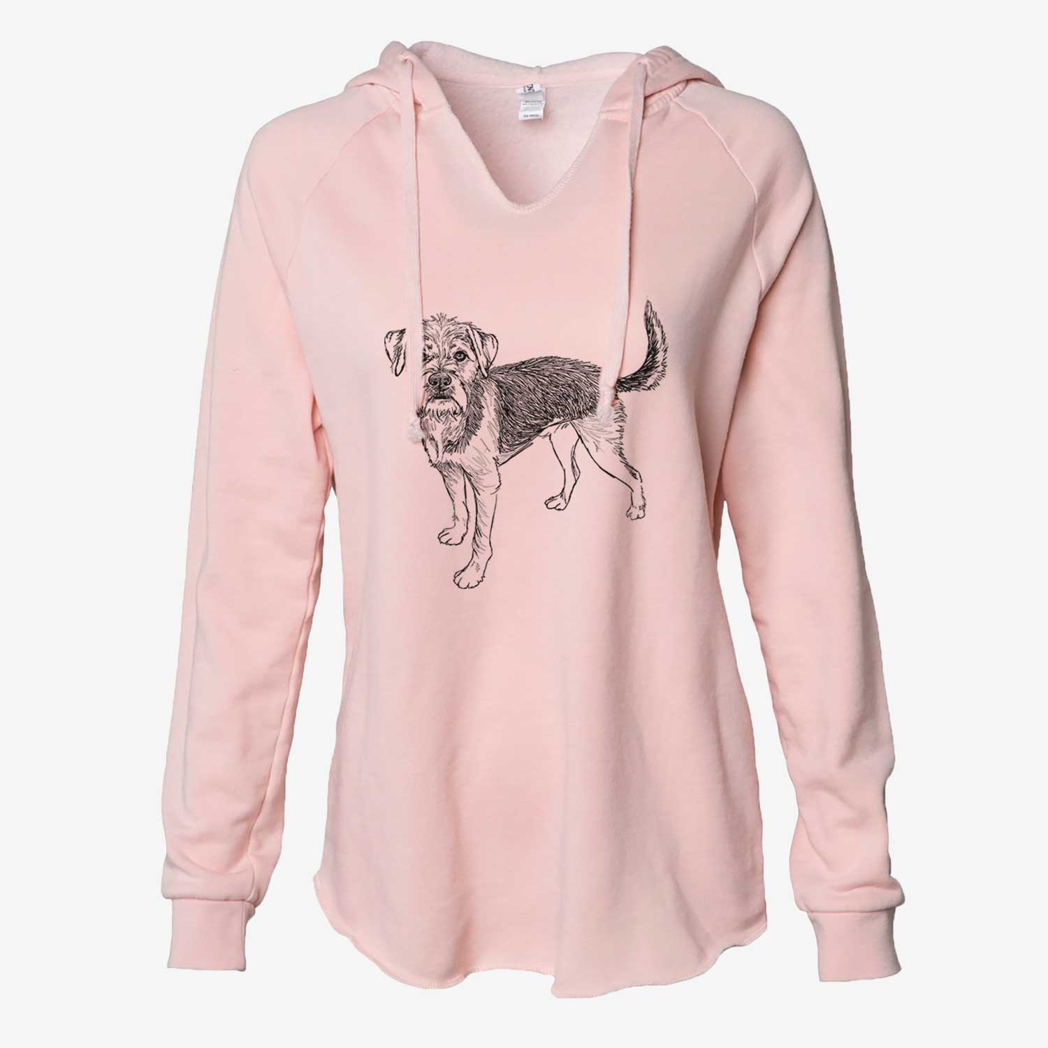 Doodled Ozzy the Terrier Mix - Cali Wave Hooded Sweatshirt