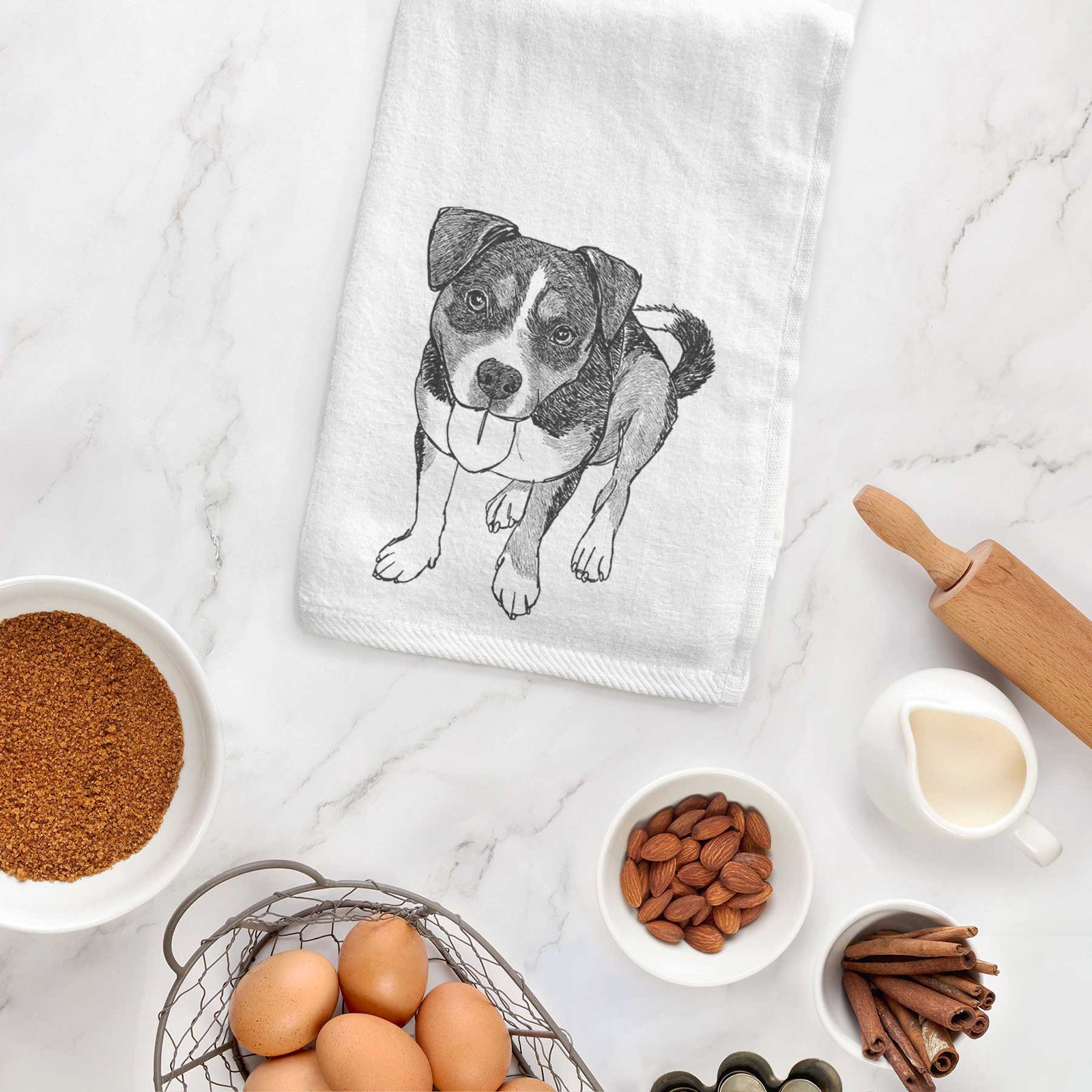 Doodled Paisley the Mixed Breed Decorative Hand Towel