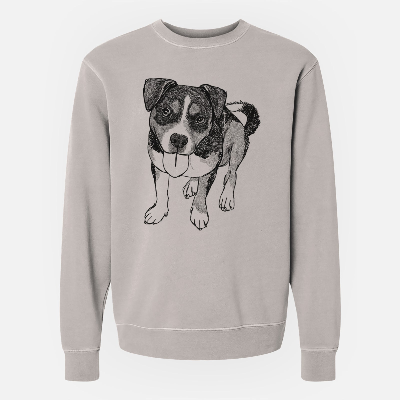 Doodled Paisley the Mixed Breed - Unisex Pigment Dyed Crew Sweatshirt