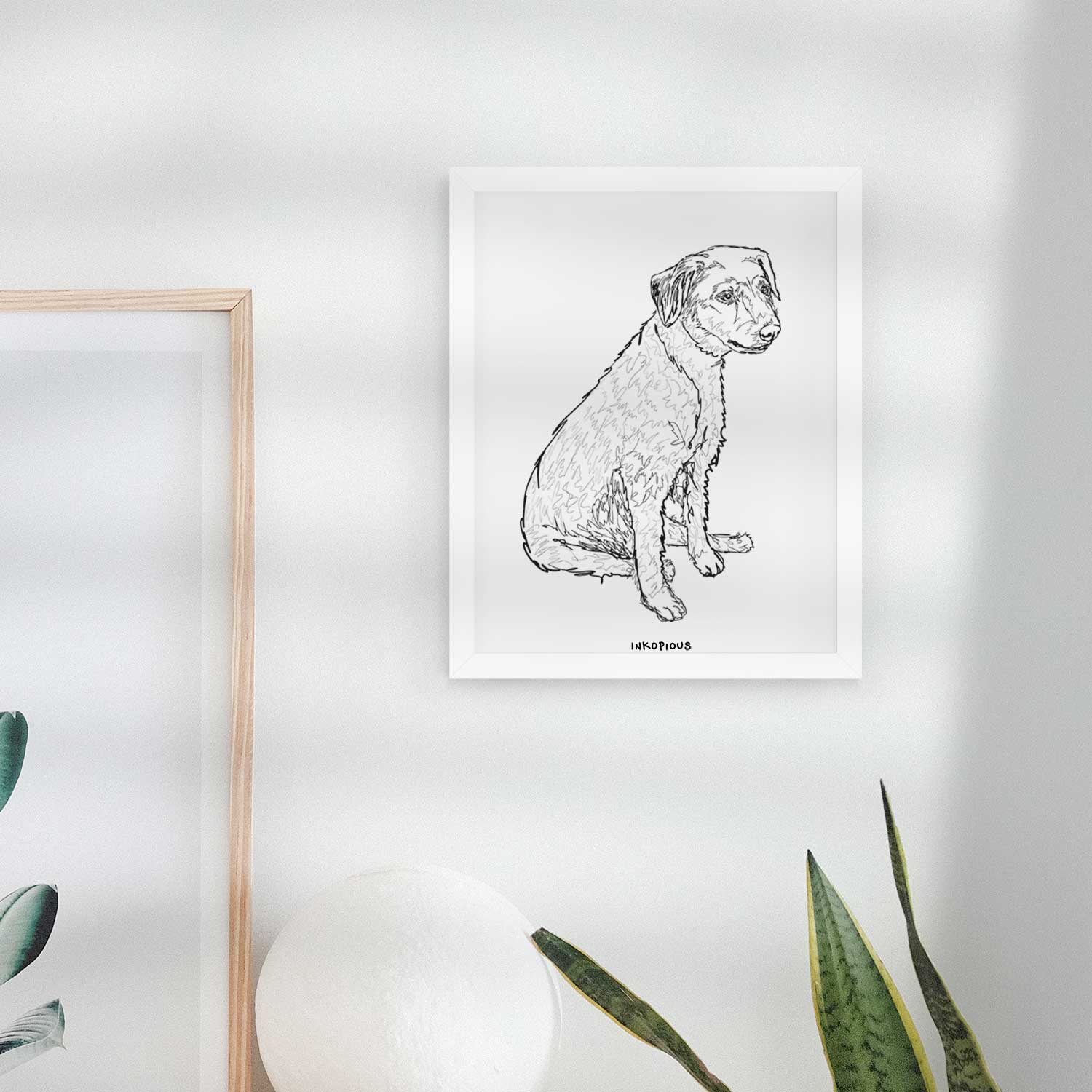 Doodled Poochie the Mixed Breed Art Print