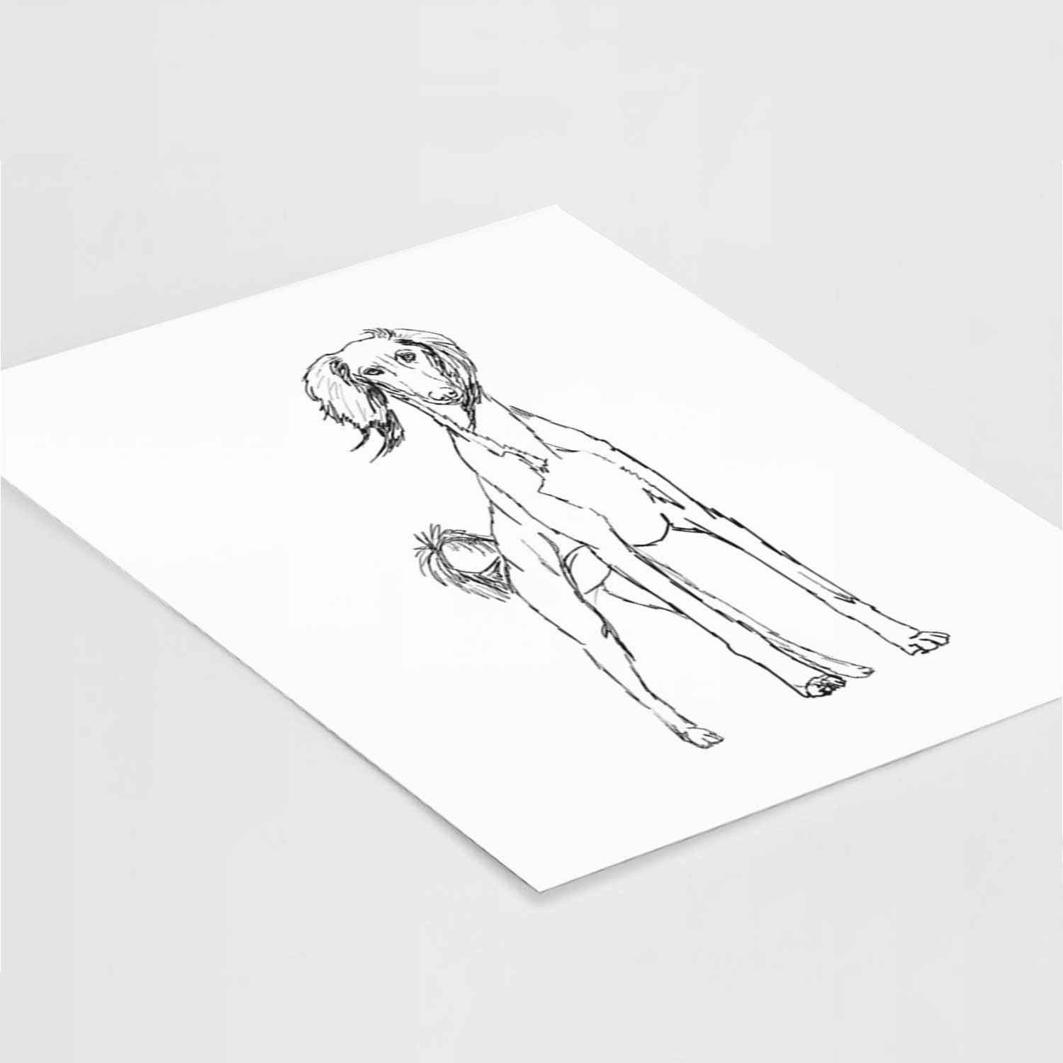 Doodled Ramses the Saluki Art Print