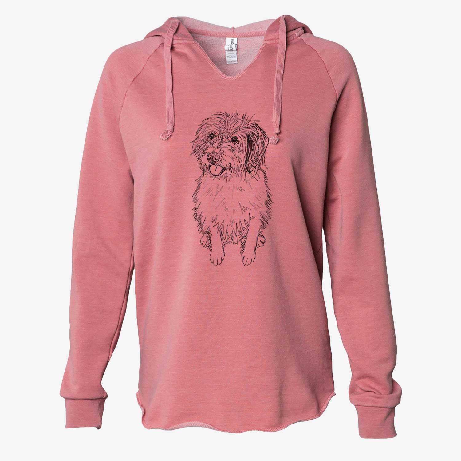 Doodled Rascal the Mixed Breed - Cali Wave Hooded Sweatshirt