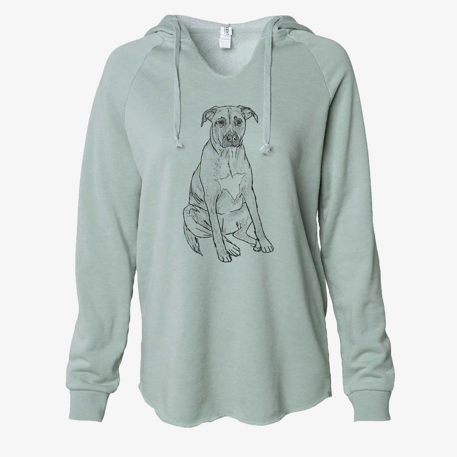 Doodled Riley the Mixed breed - Cali Wave Hooded Sweatshirt