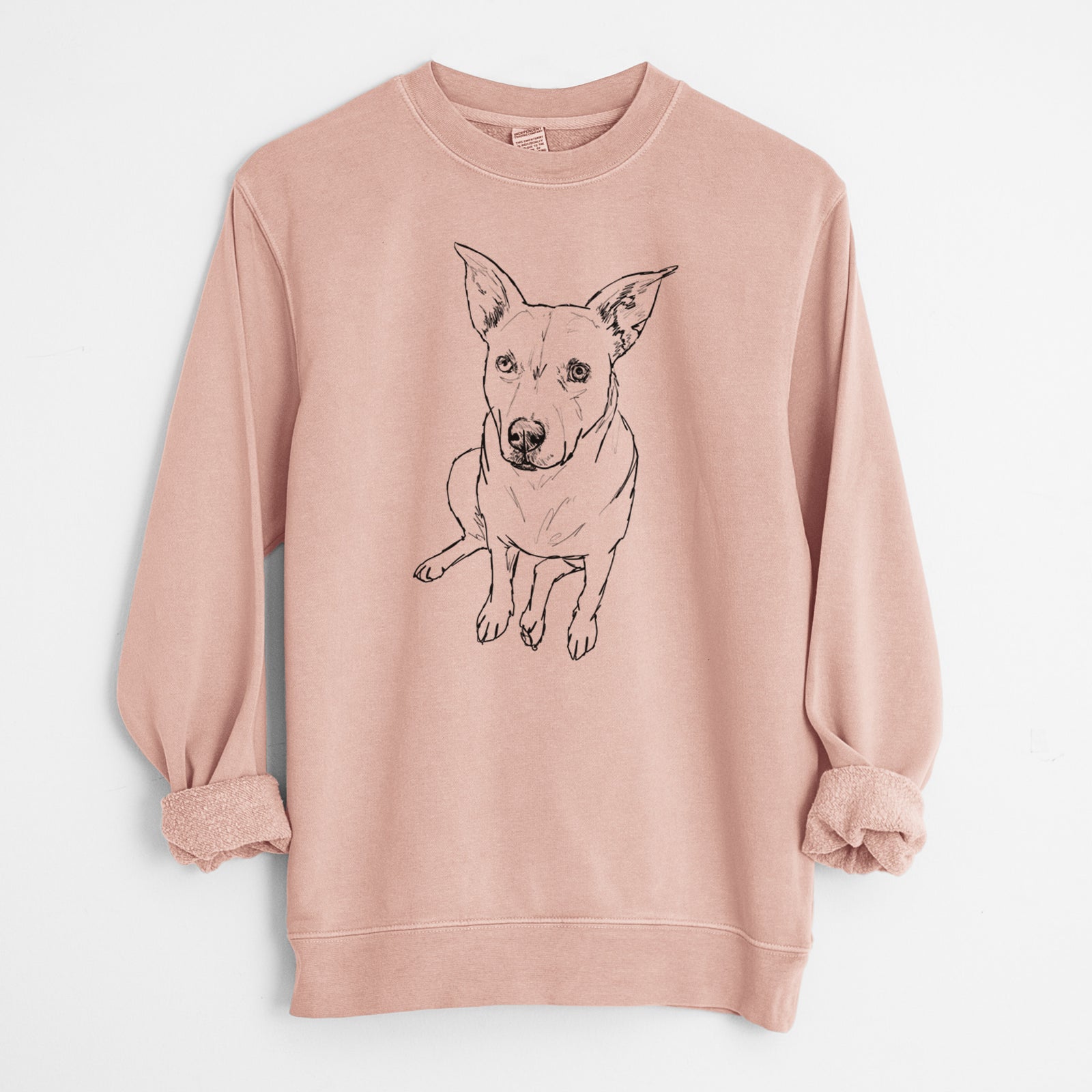 Doodled Rockstar the Mixed Breed - Unisex Pigment Dyed Crew Sweatshirt