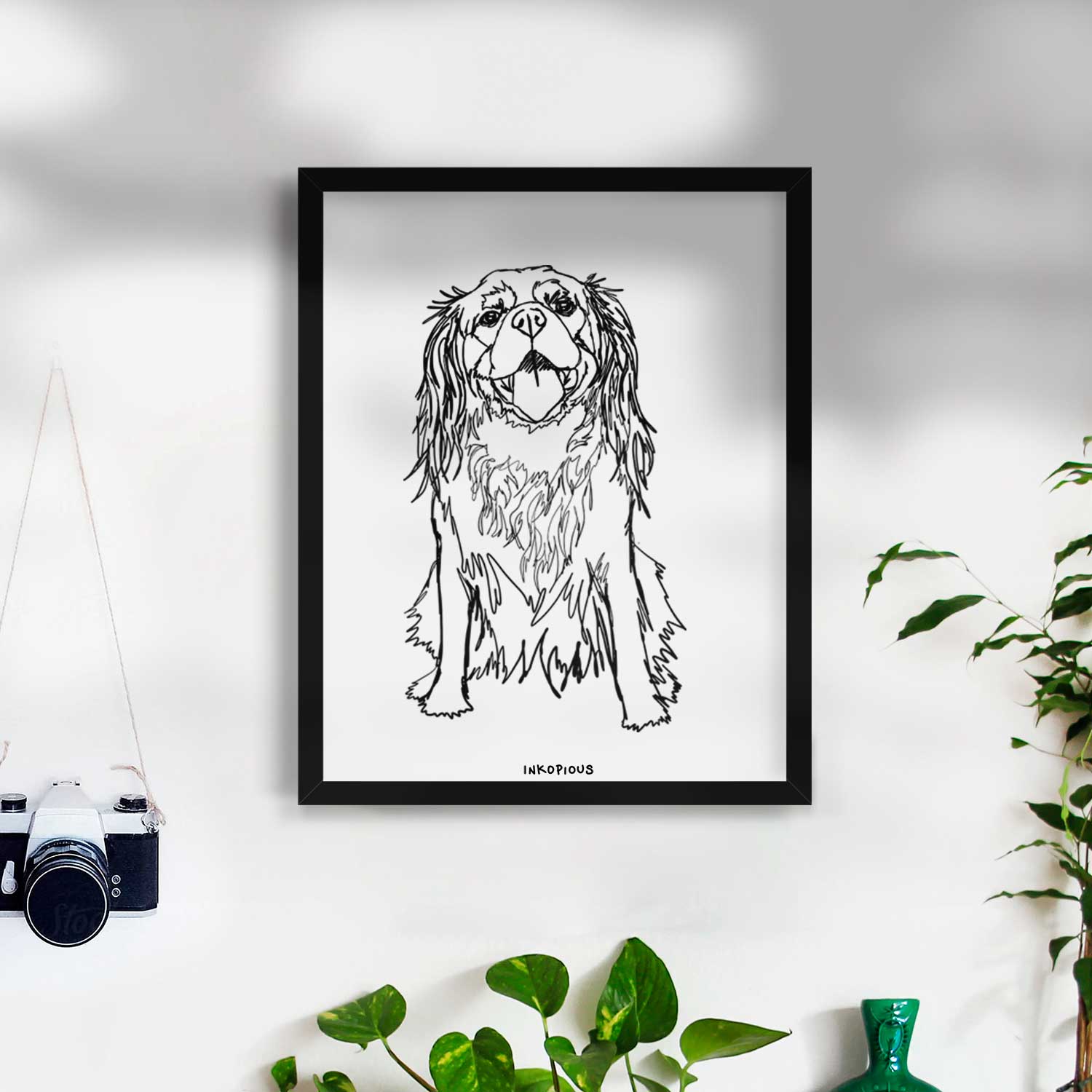 Doodled Roo the Cavalier King Charles Spaniel Art Print