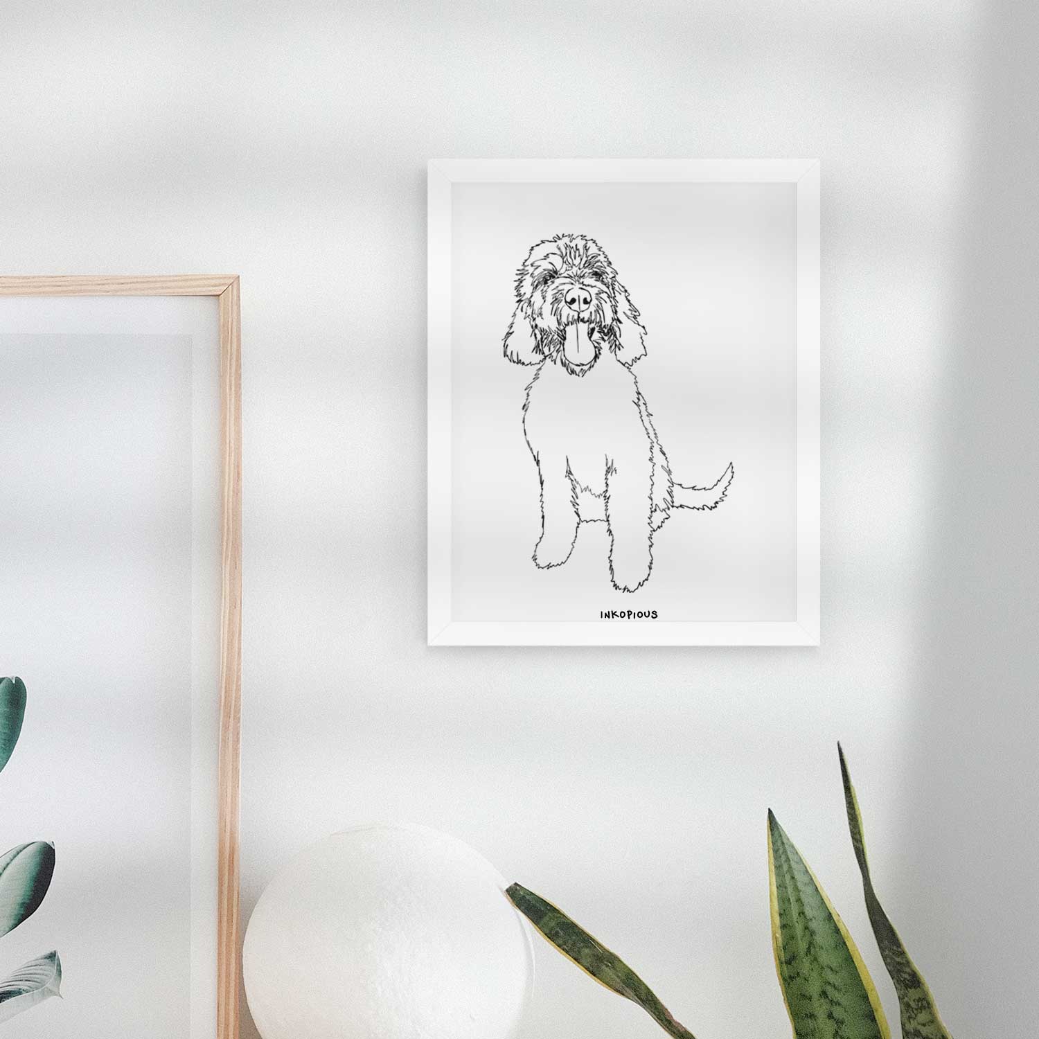 Doodled Ruby the Goldendoodle Art Print