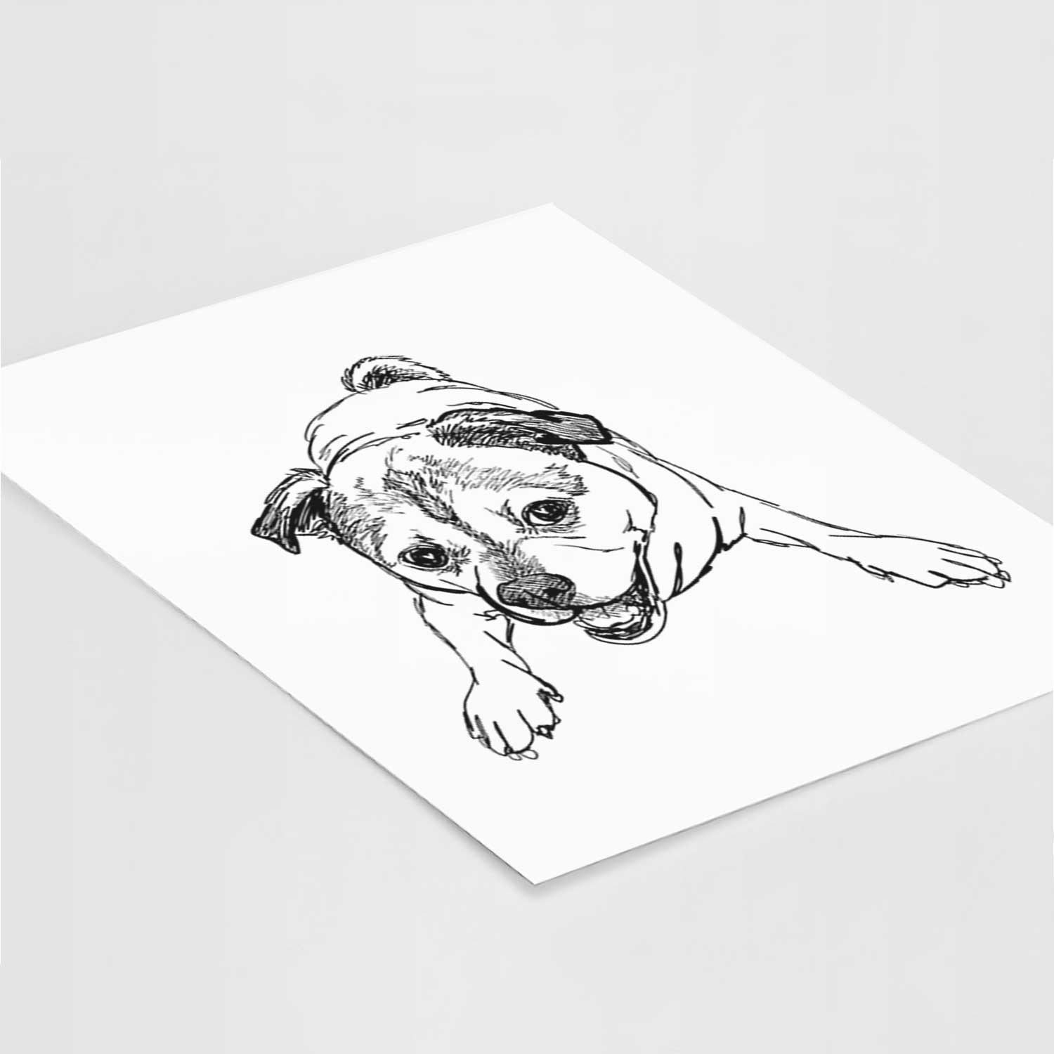 Doodled Rufus the Chug Art Print