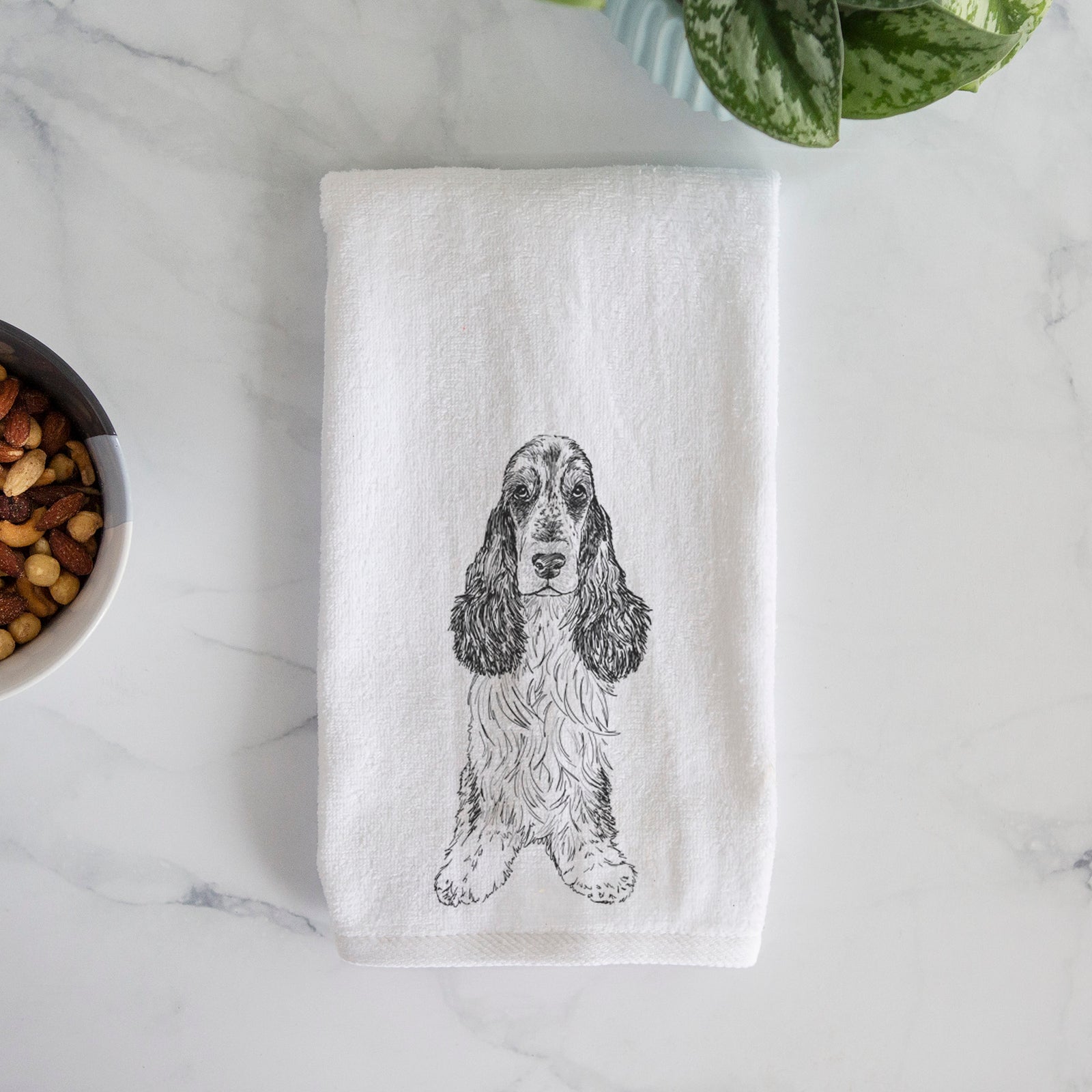 Doodled Rupert the Cocker Spaniel Decorative Hand Towel