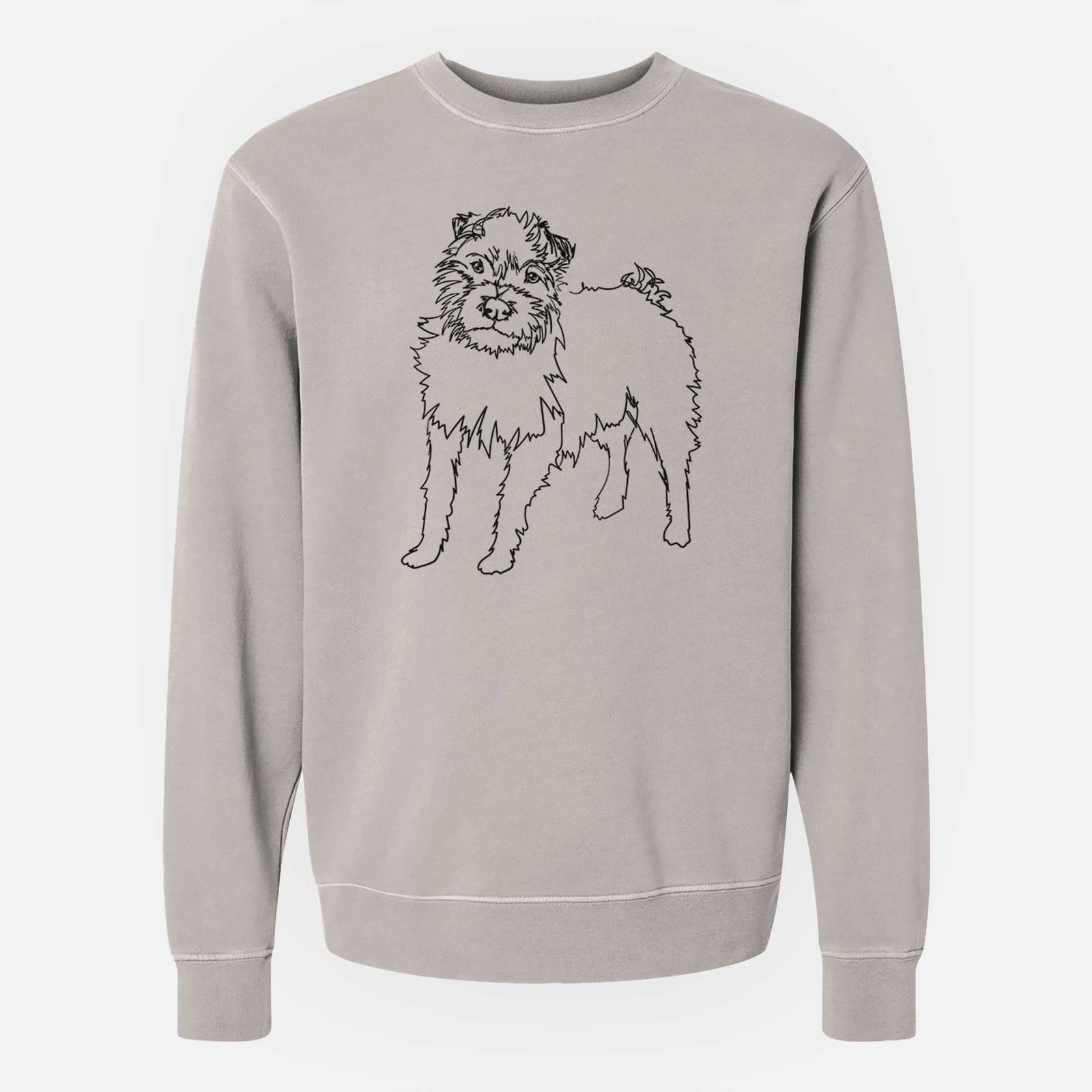 Doodled Sally the Jack Russell Terrier - Unisex Pigment Dyed Crew Sweatshirt