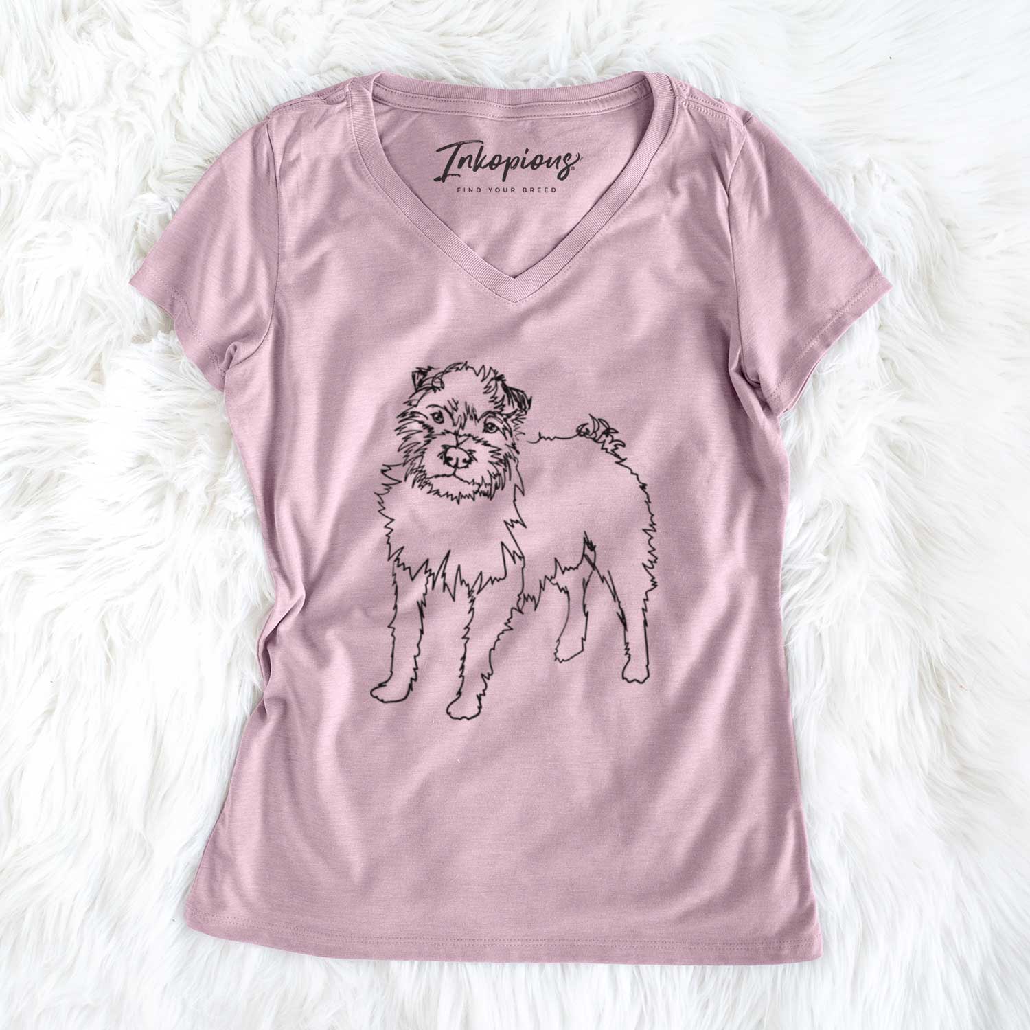 Doodled Sally the Jack Russell Terrier - Women's V-neck Shirt