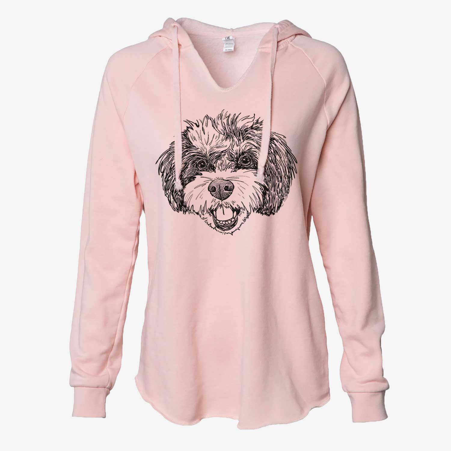 Doodled Santana Banana the Bichon Poodle - Cali Wave Hooded Sweatshirt