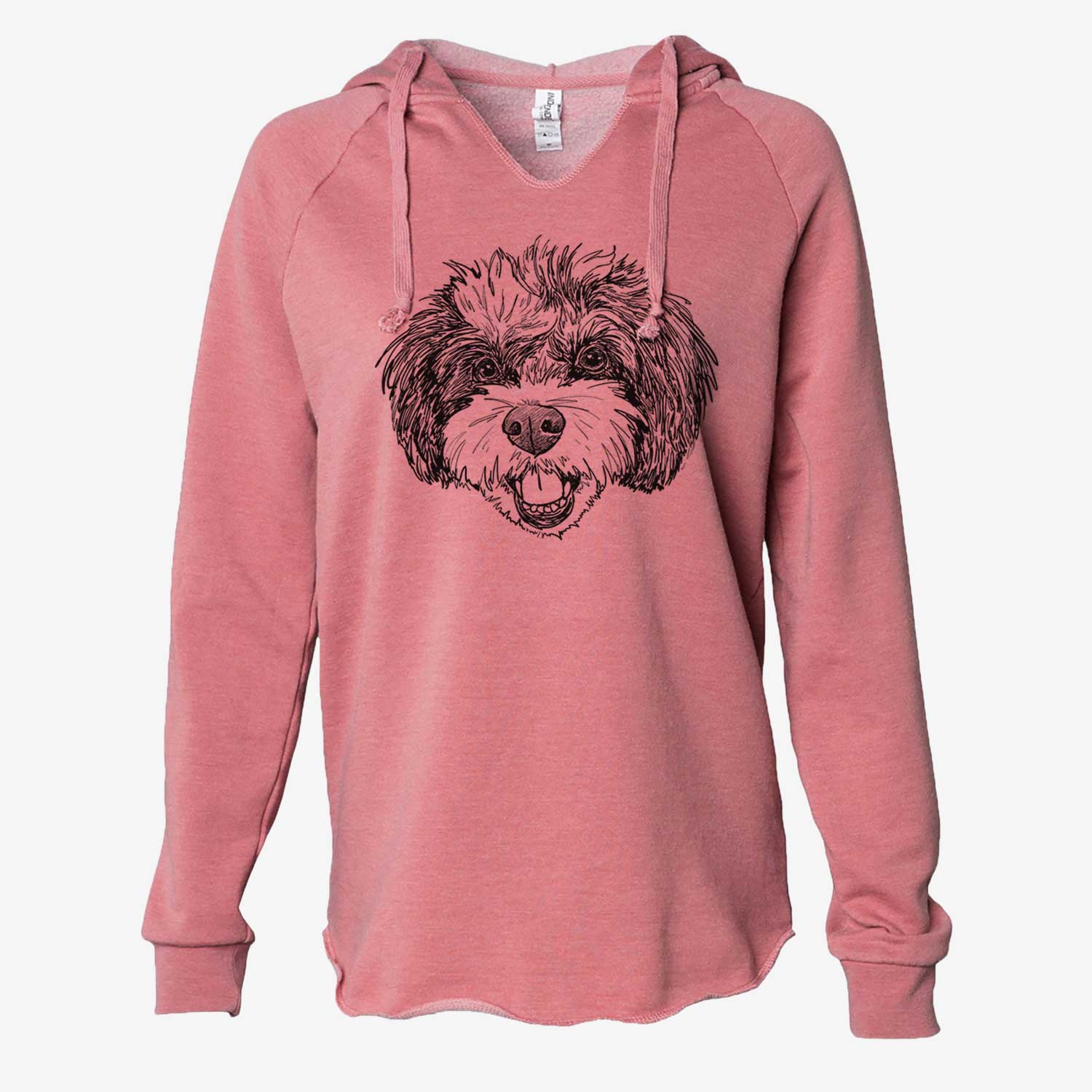 Doodled Santana Banana the Bichon Poodle - Cali Wave Hooded Sweatshirt