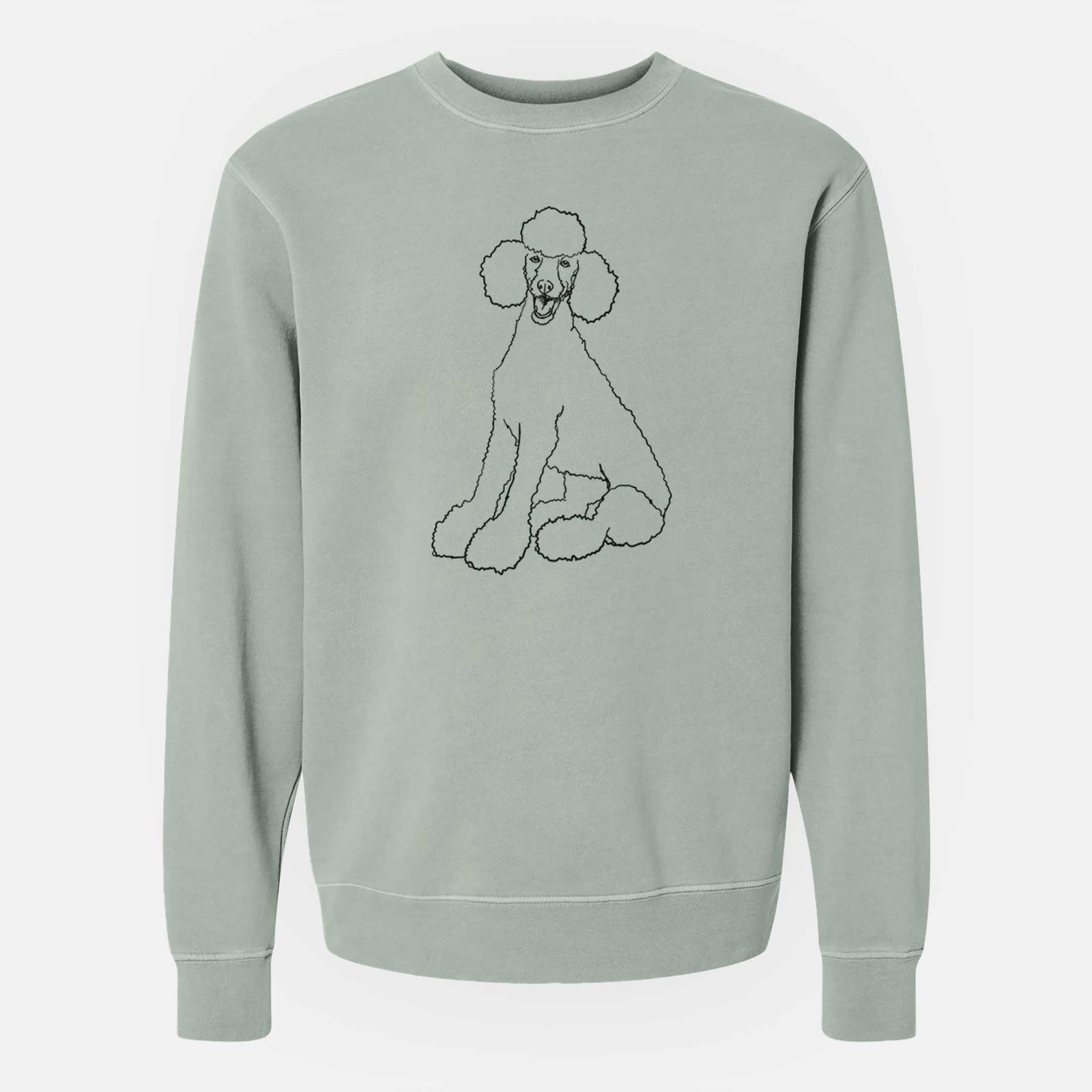 Doodled Sasha the Poodle - Unisex Pigment Dyed Crew Sweatshirt