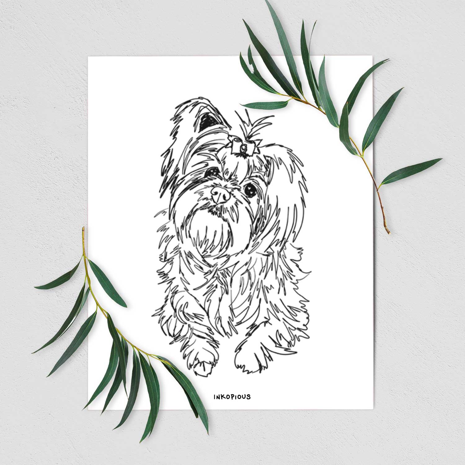 Doodled Sebastian the Carkie Art Print