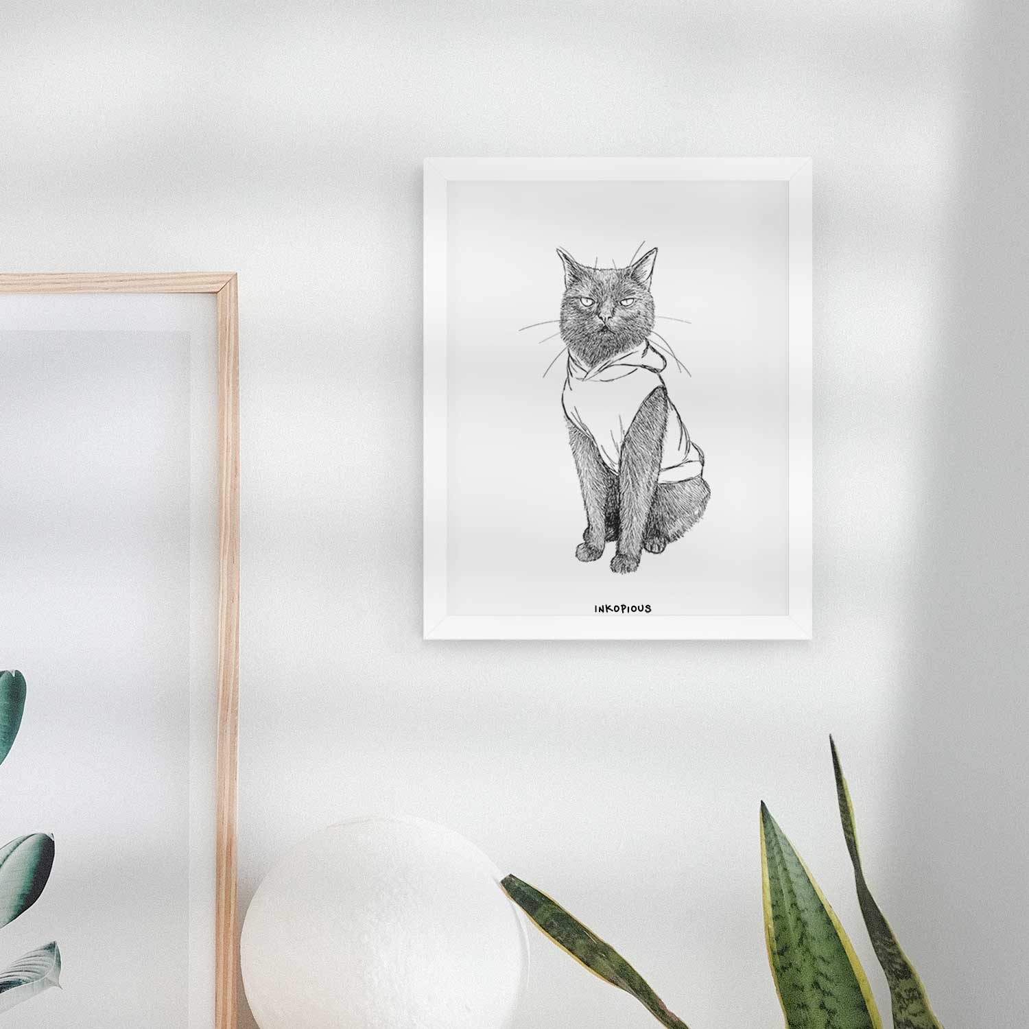 Doodled Simon Yosh the Bombay Cat Art Print