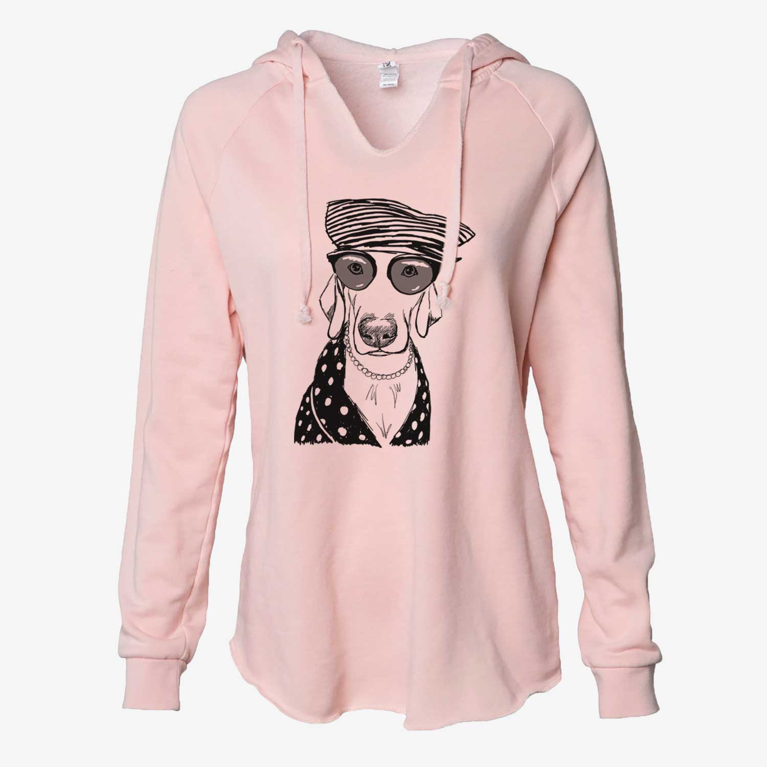 Doodled Skeeter the Weimaraner - Cali Wave Hooded Sweatshirt