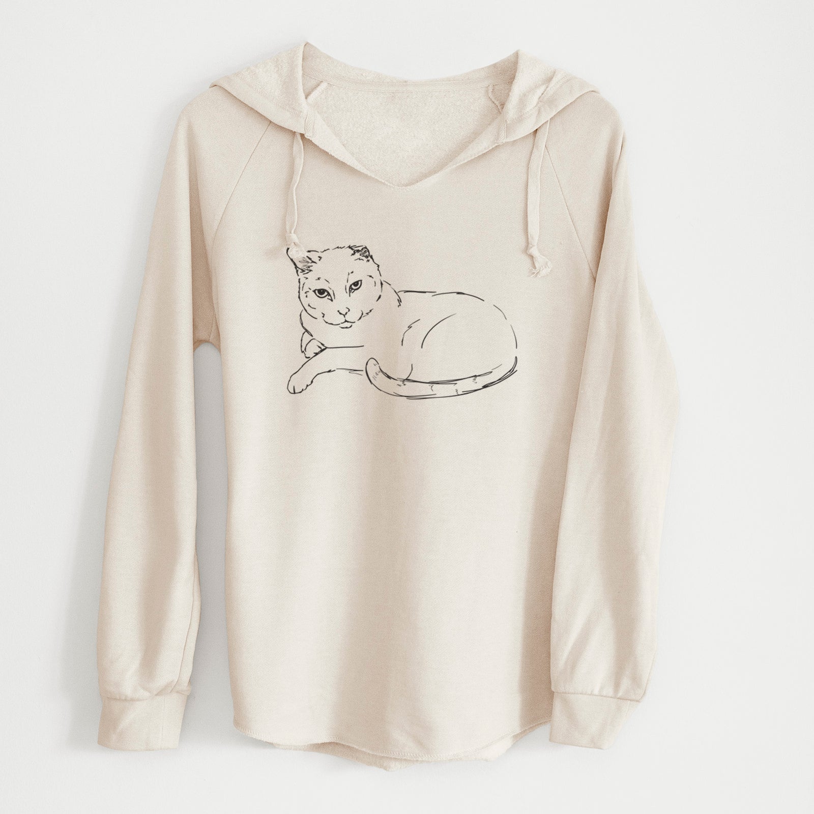 Doodled Spenser the Cat - Cali Wave Hooded Sweatshirt