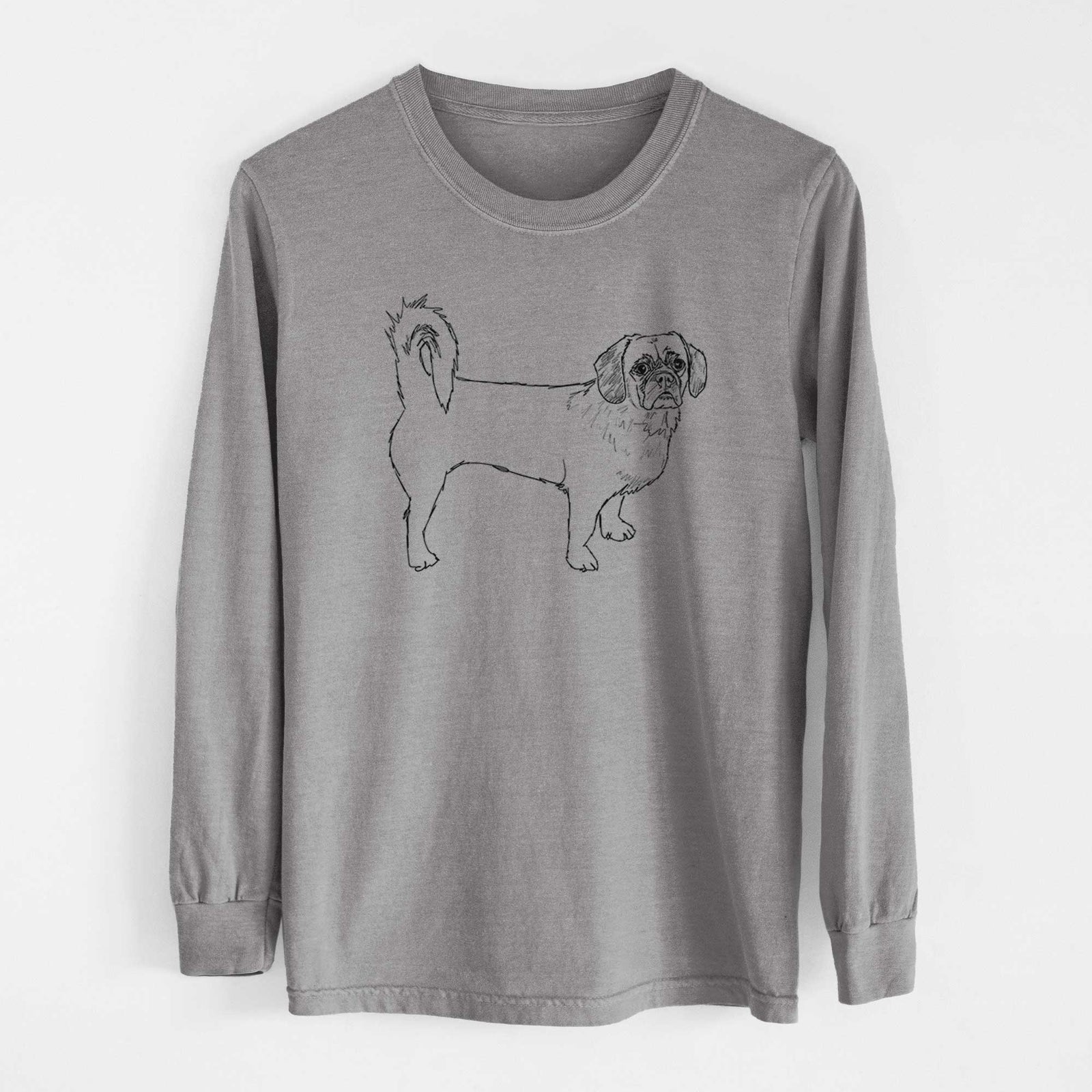 Doodled Stanley the Peagle - Heavyweight 100% Cotton Long Sleeve