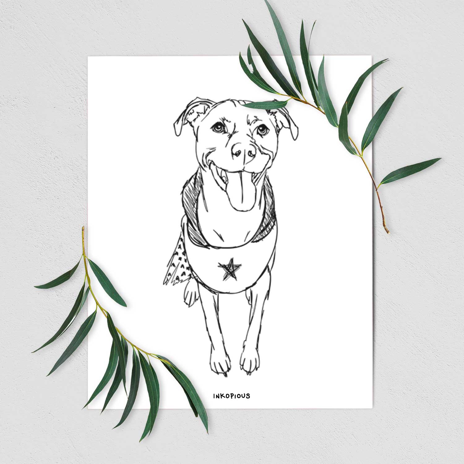 Doodled Super Charlee the Labrador Retriever Art Print