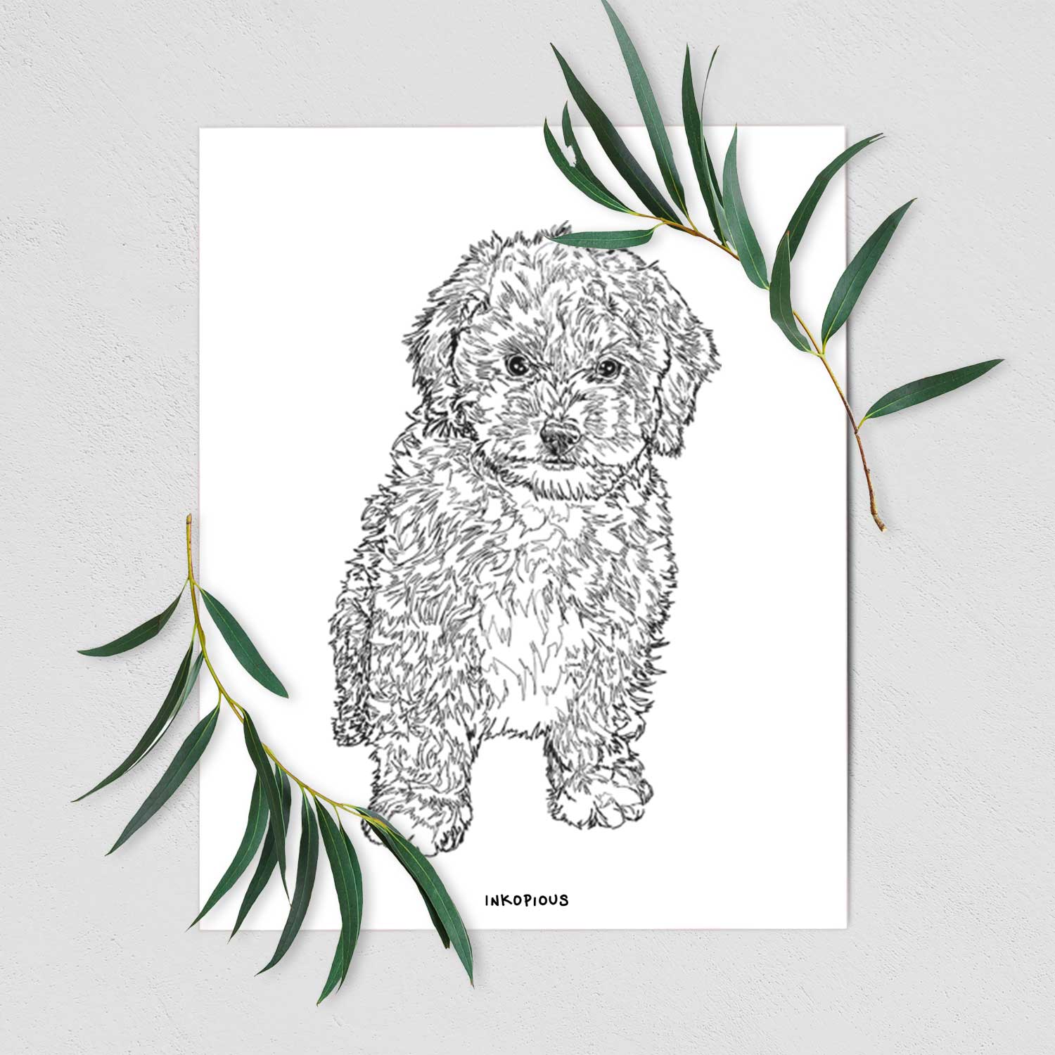 Doodled Sweet Tea the Mini Doodle Art Print