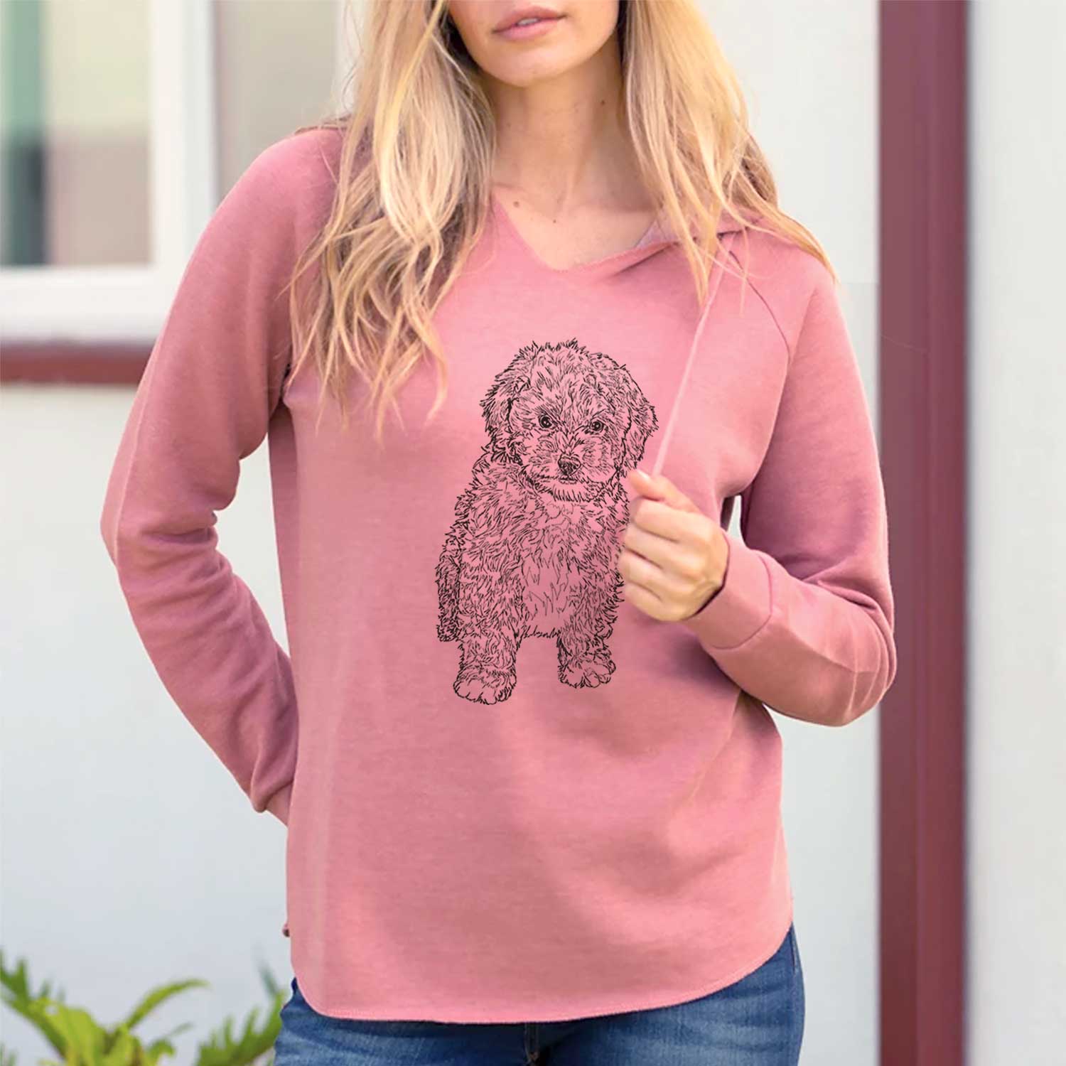 Doodled Sweet Tea the Mini Doodle - Cali Wave Hooded Sweatshirt