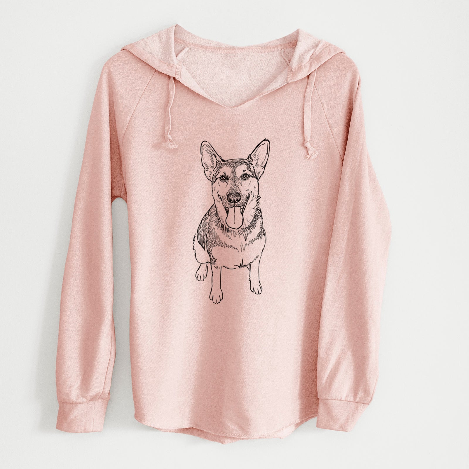 Doodled Syrinx the German Shepherd - Cali Wave Hooded Sweatshirt