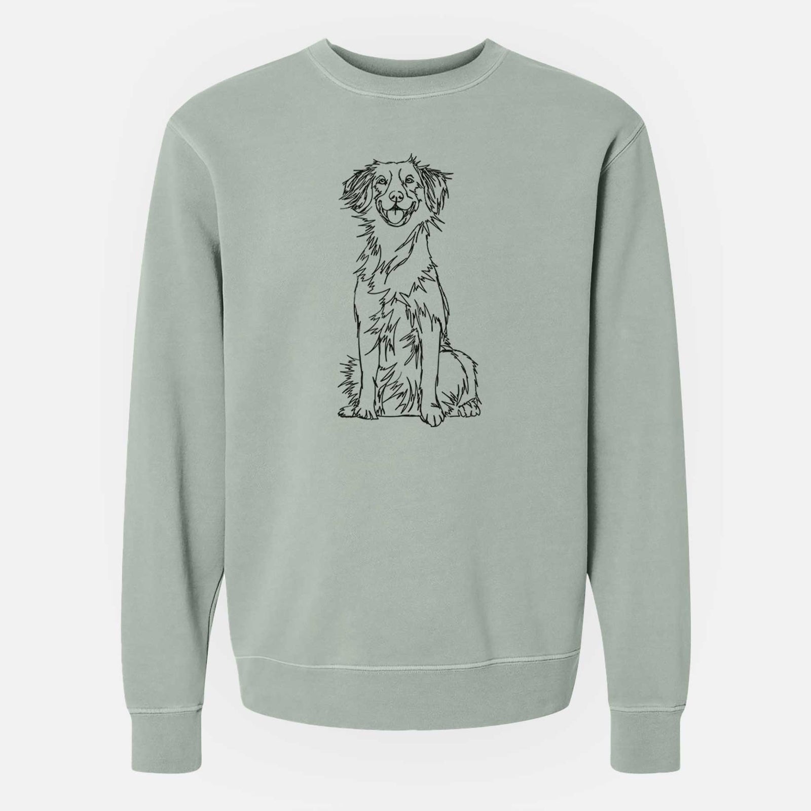 Doodled Nova Scotia Duck Tolling Retriever the - Unisex Pigment Dyed Crew Sweatshirt