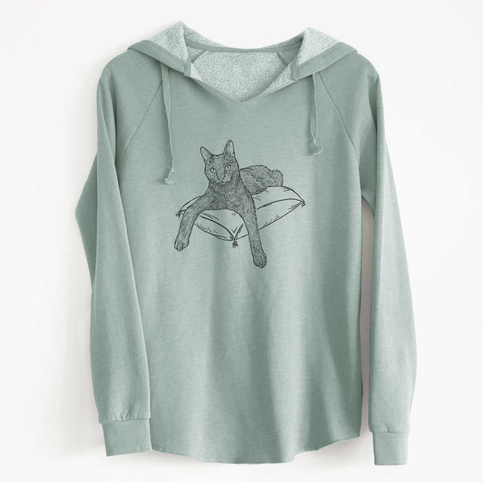Doodled Tommy the Cat - Cali Wave Hooded Sweatshirt