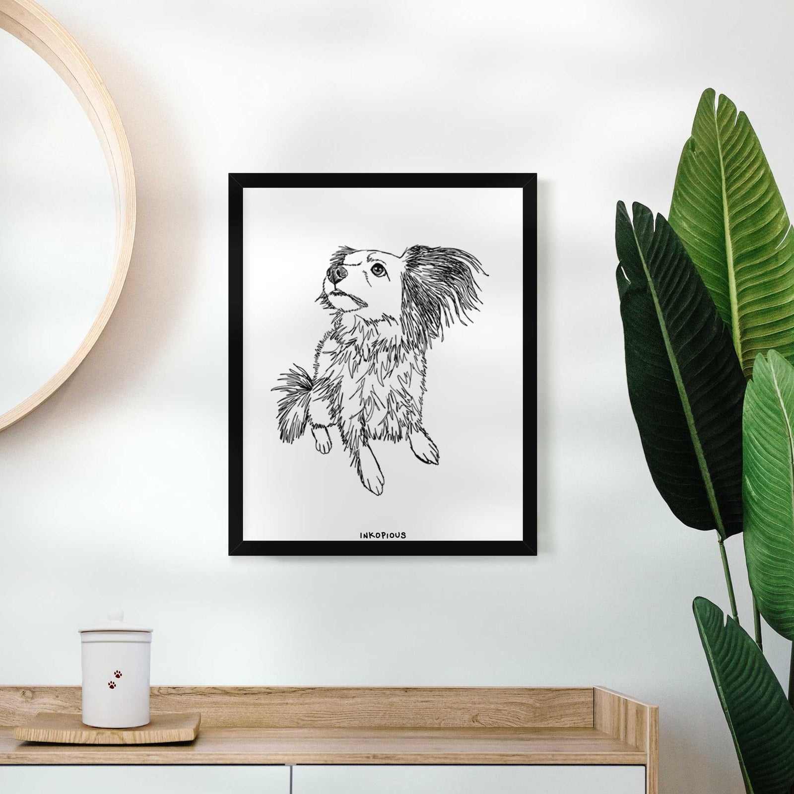 Doodled Tony the Mixed Breed Art Print