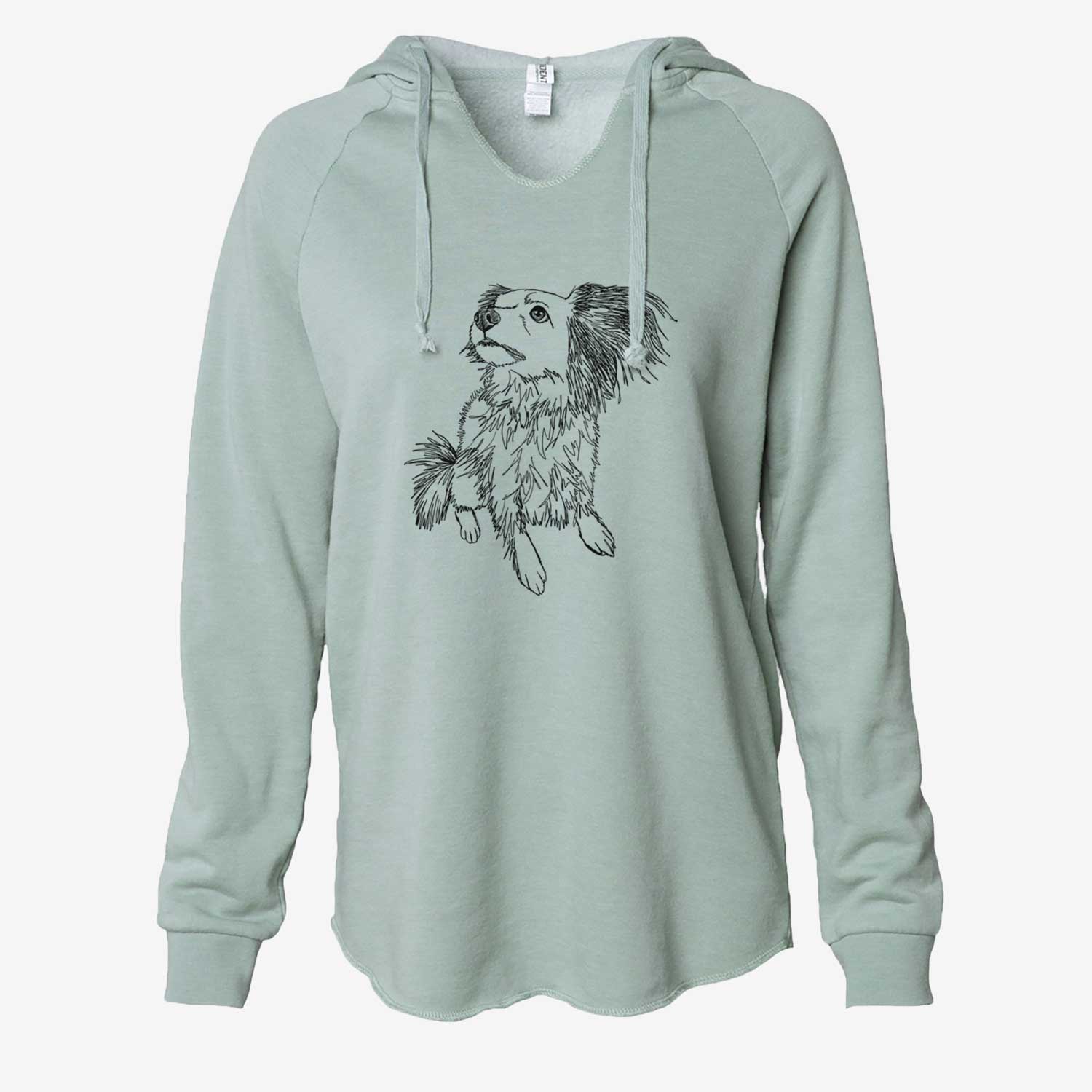 Doodled Tony the Mixed Breed - Cali Wave Hooded Sweatshirt