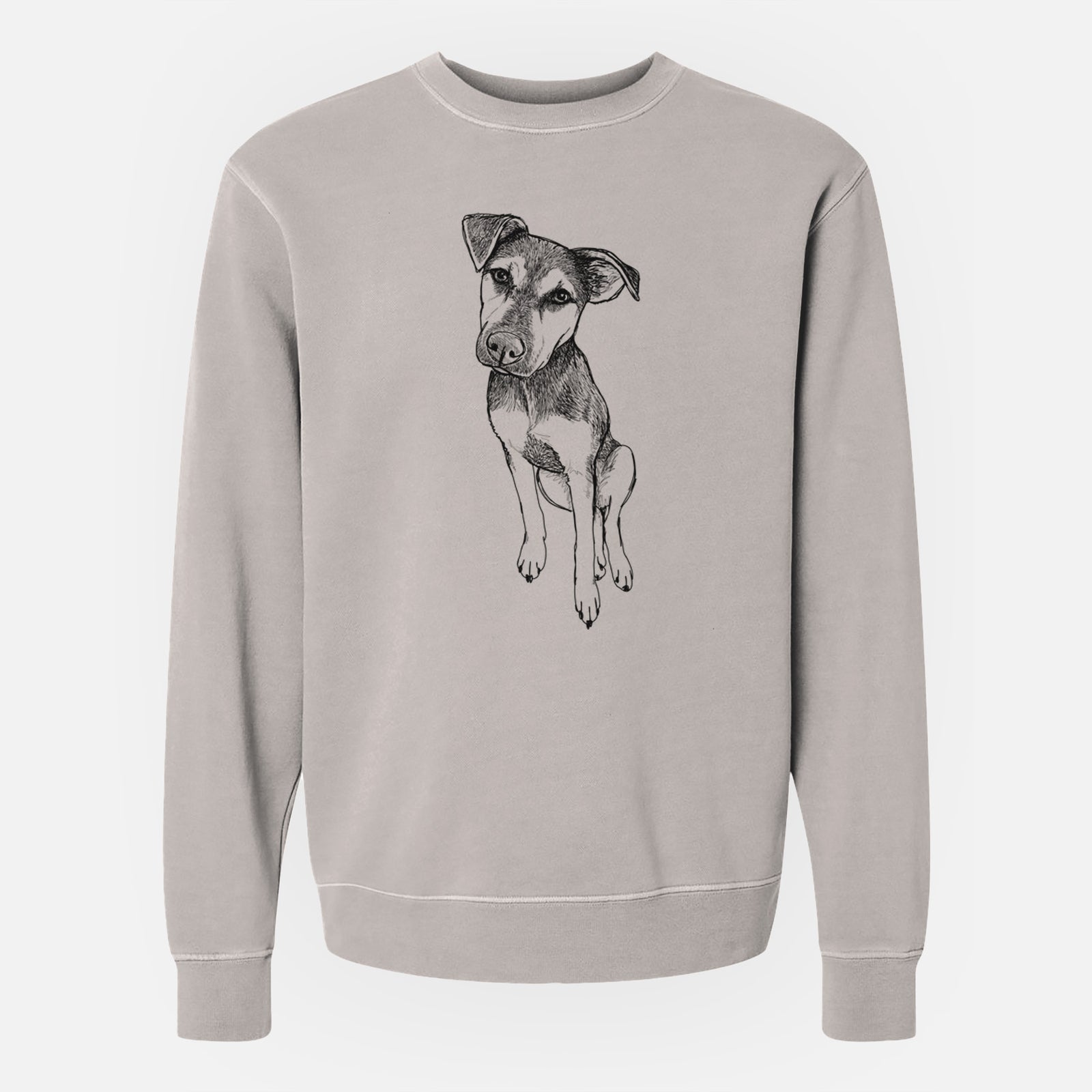 Doodled Tuesday the Mixed Breed - Unisex Pigment Dyed Crew Sweatshirt
