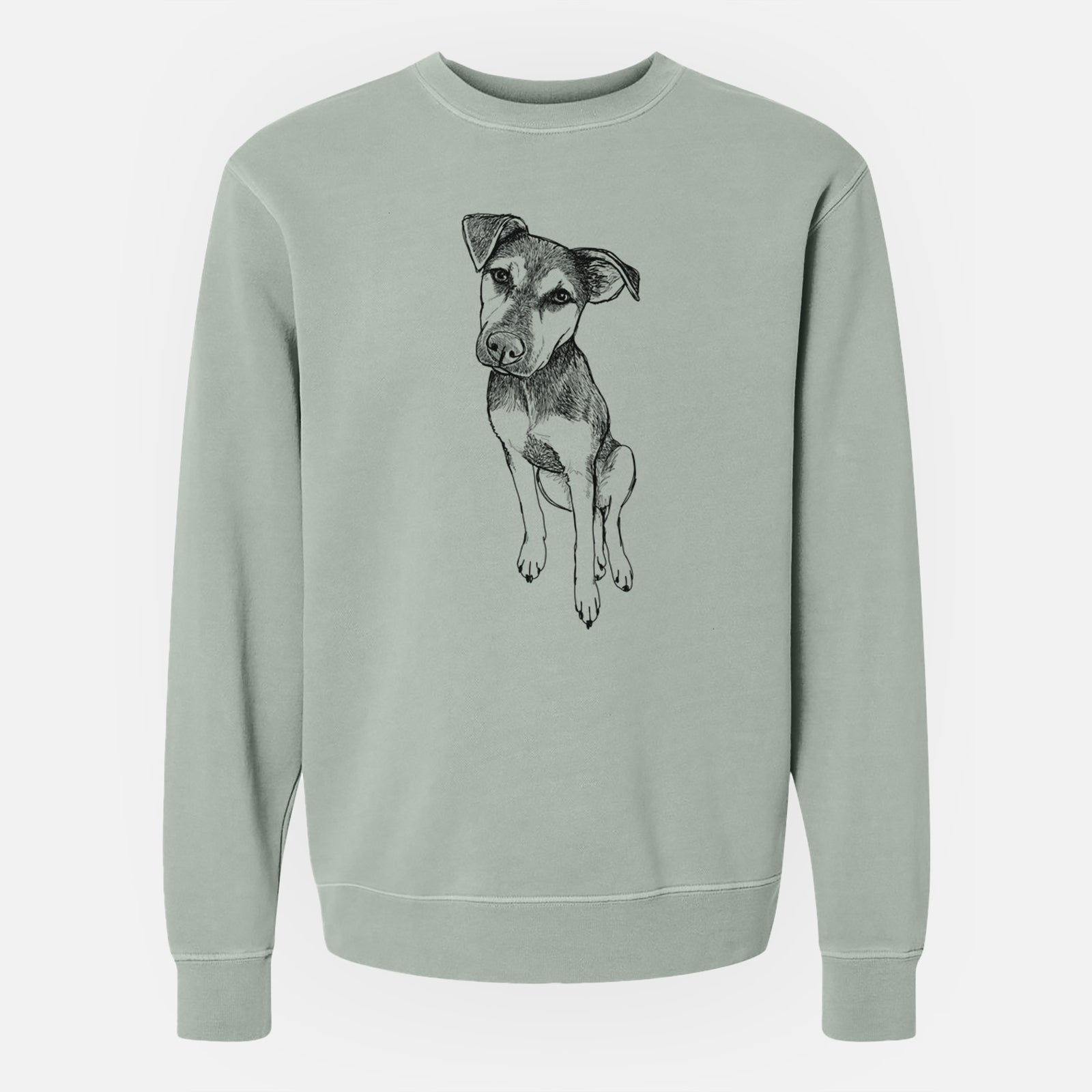 Doodled Tuesday the Mixed Breed - Unisex Pigment Dyed Crew Sweatshirt
