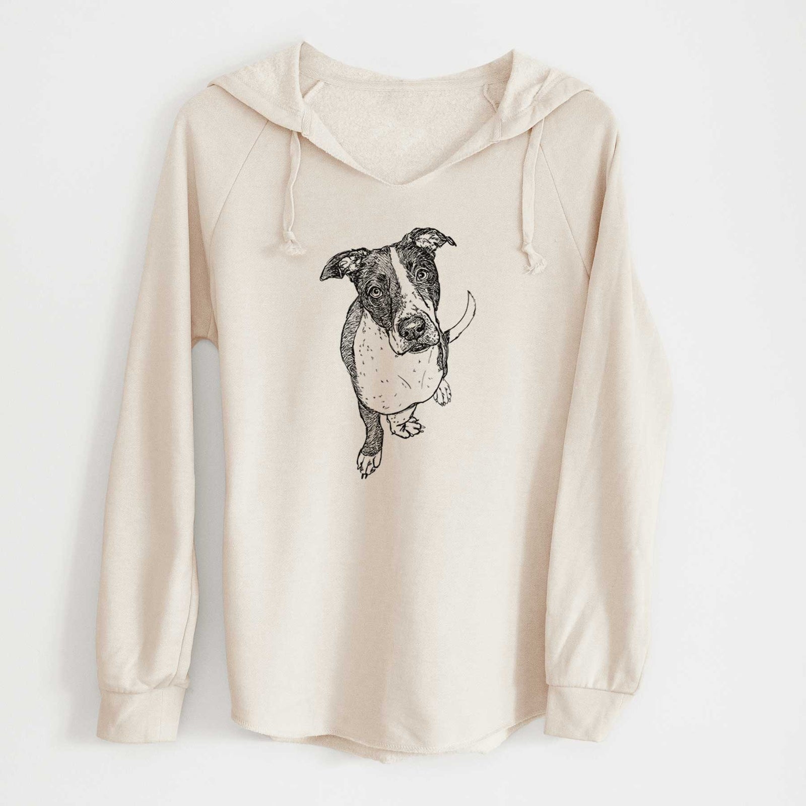Doodled Vinny the Pitbull - Cali Wave Hooded Sweatshirt