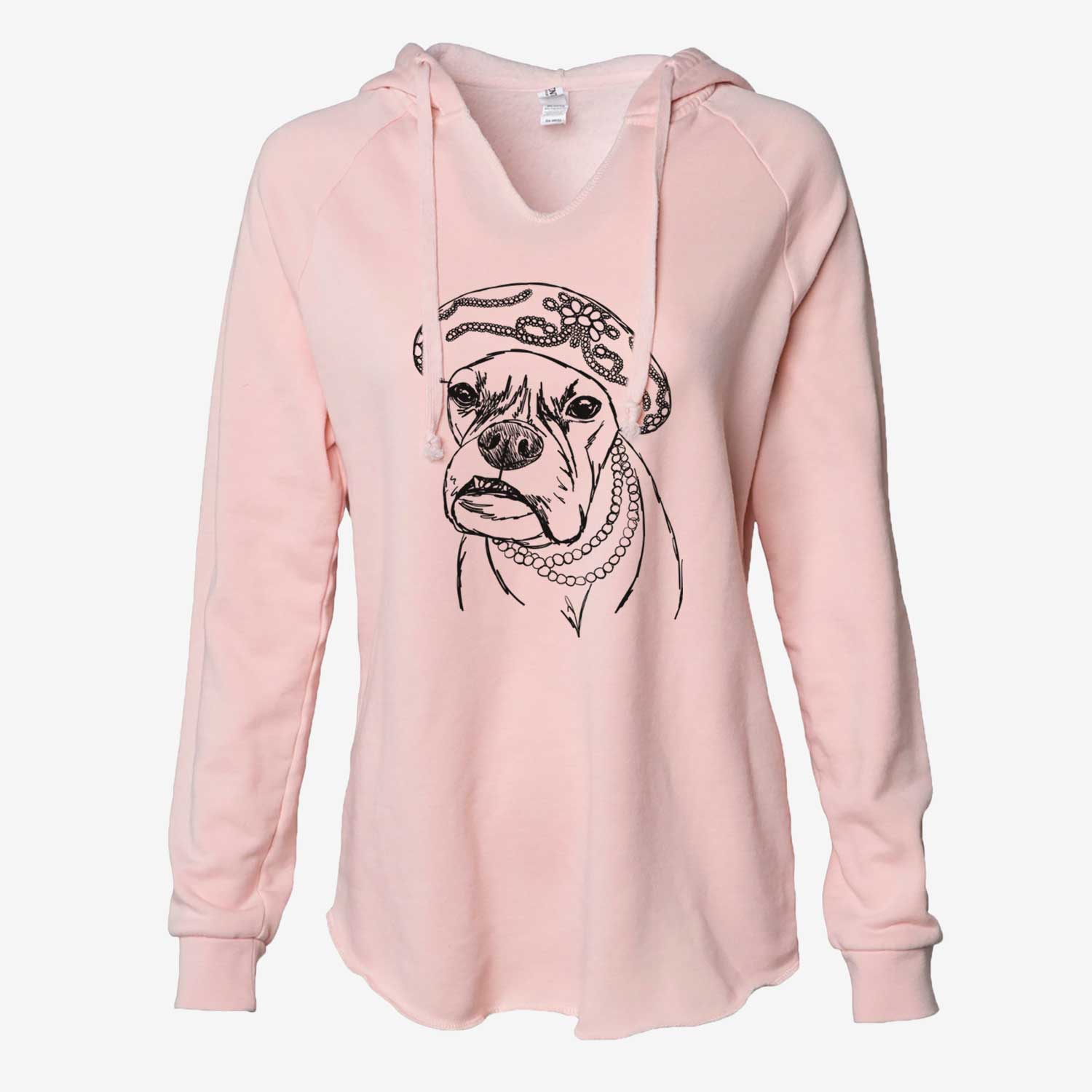 Doodled Violet the Boxer - Cali Wave Hooded Sweatshirt