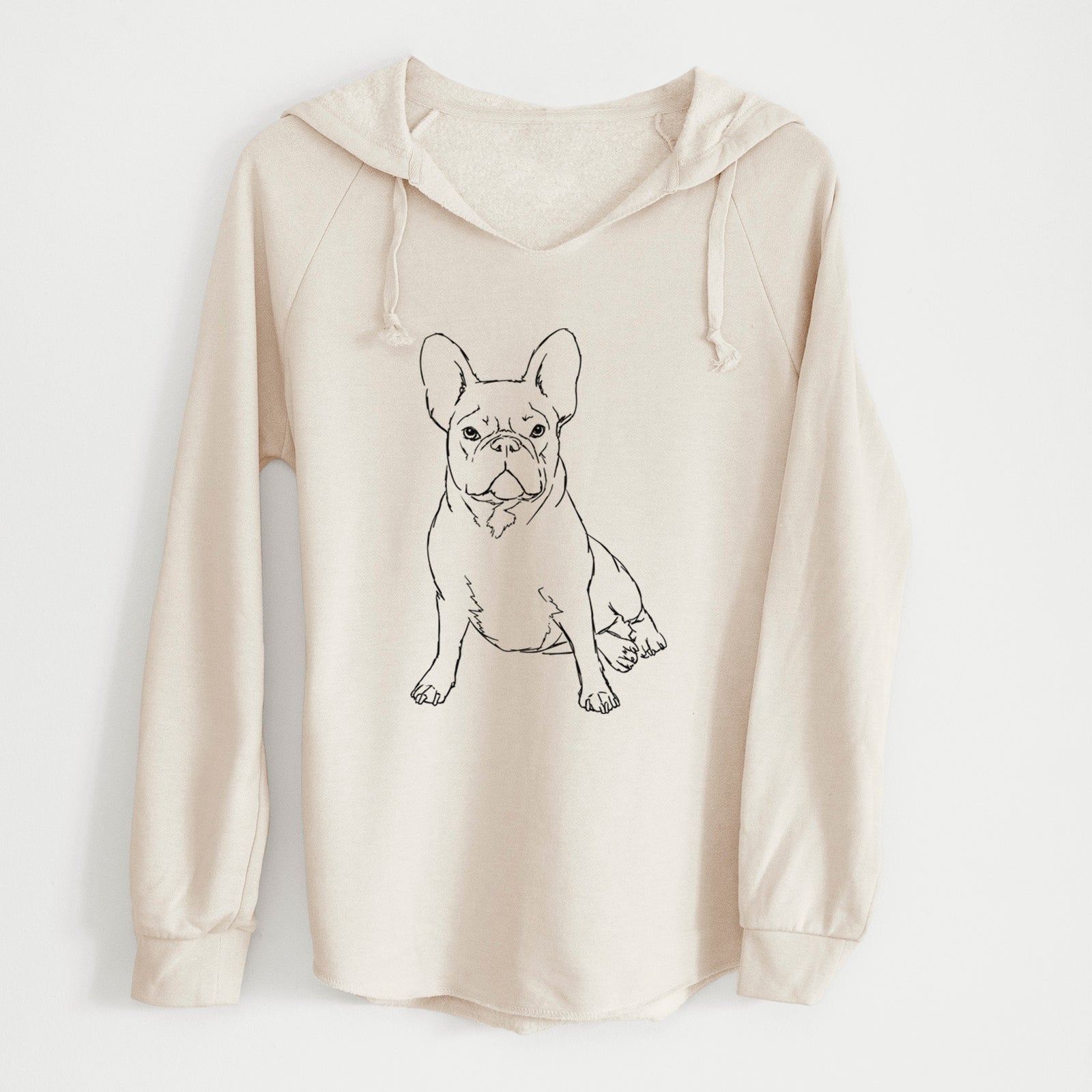 Doodled Violet the French Bulldog - Cali Wave Hooded Sweatshirt
