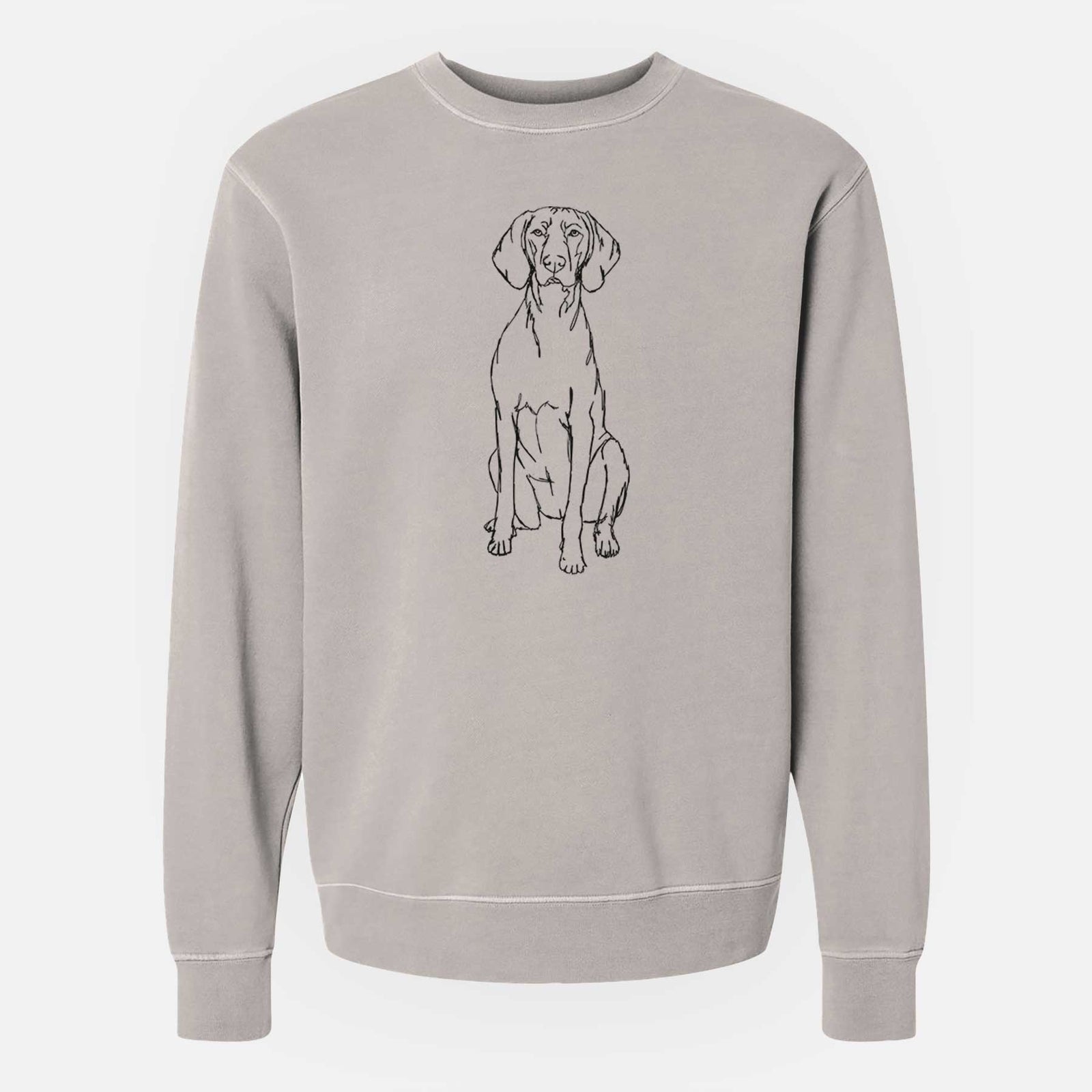 Doodled Vizsla the - Unisex Pigment Dyed Crew Sweatshirt