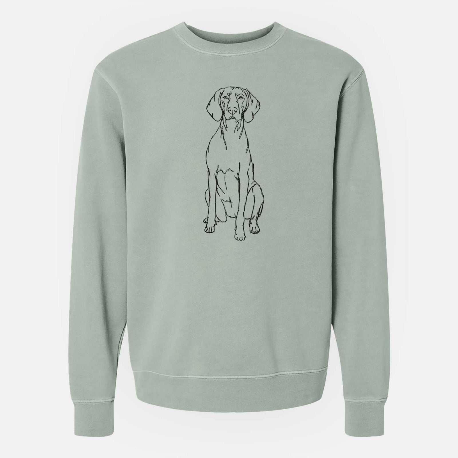 Doodled Vizsla the - Unisex Pigment Dyed Crew Sweatshirt