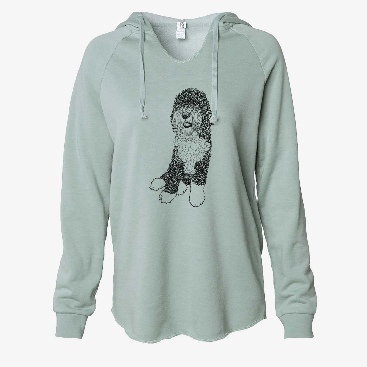 Doodled Whittaker the Sheepadoodle - Cali Wave Hooded Sweatshirt