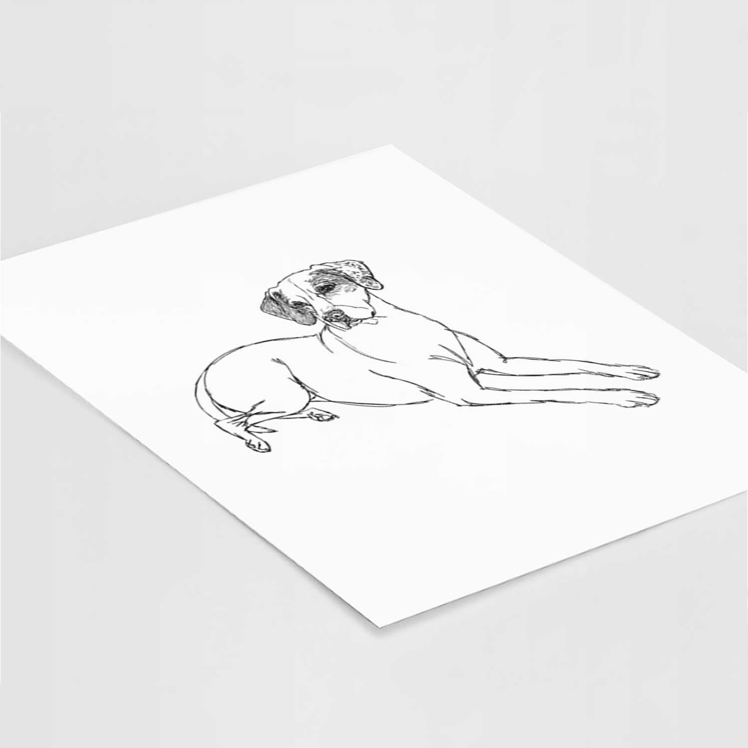 Doodled Willow the English Pointer Art Print