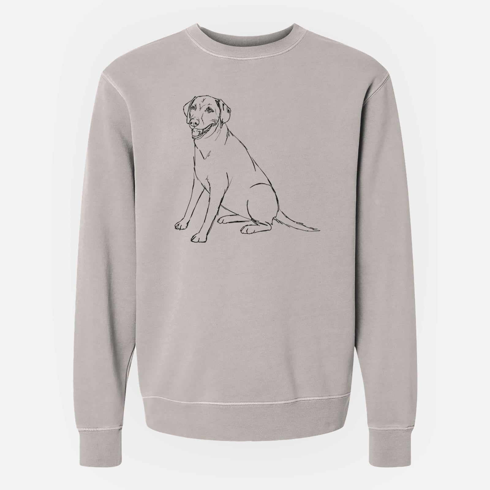 Doodled Winston the Labmaraner - Unisex Pigment Dyed Crew Sweatshirt