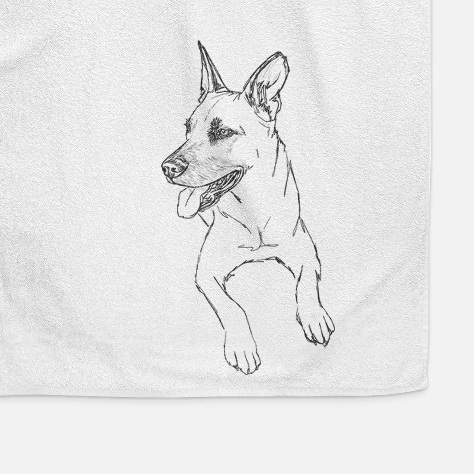 Doodled Winston the Mixed Breed Decorative Hand Towel