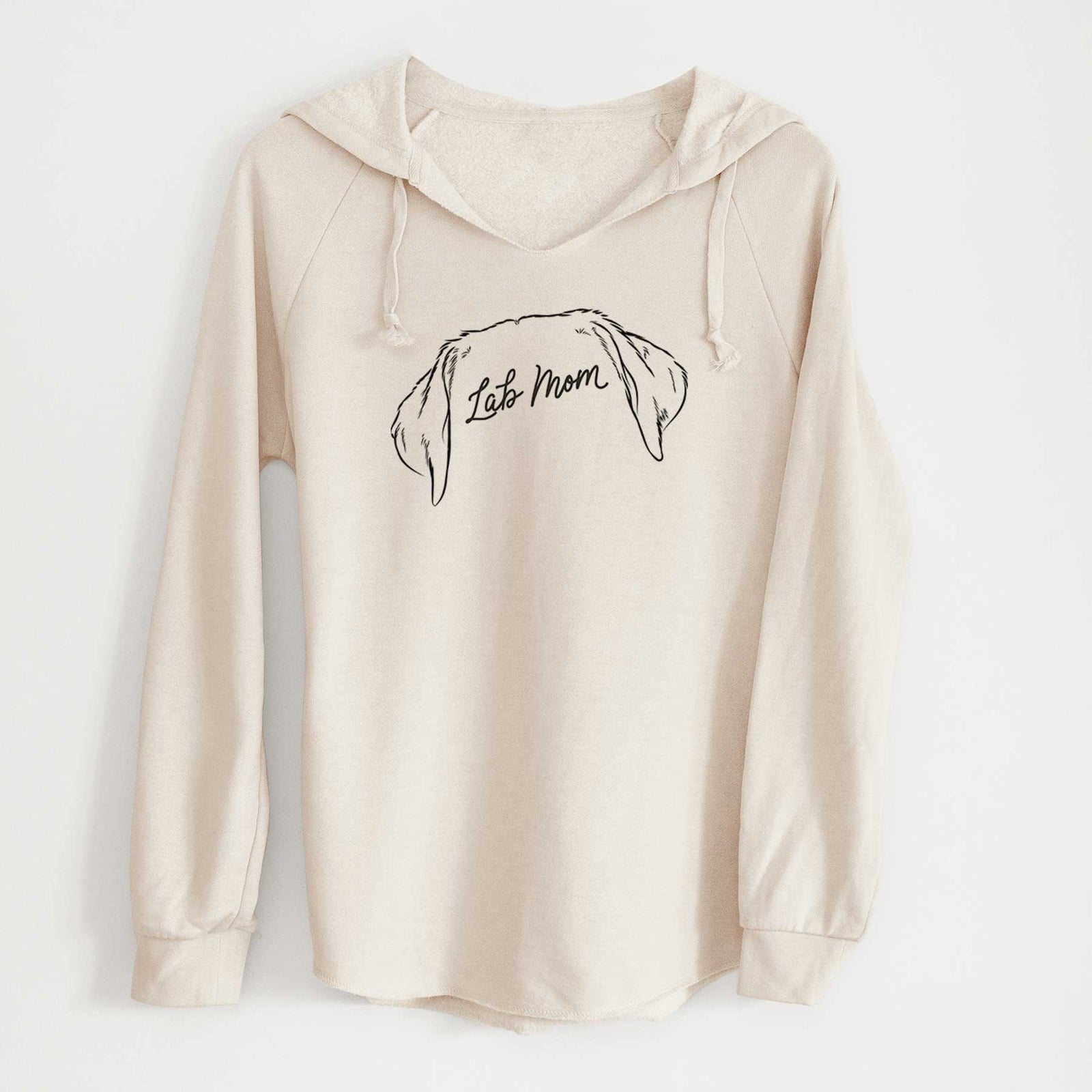 'Labrador Retriever Mom' design on a Bone Cali Wave Hooded Sweatshirt