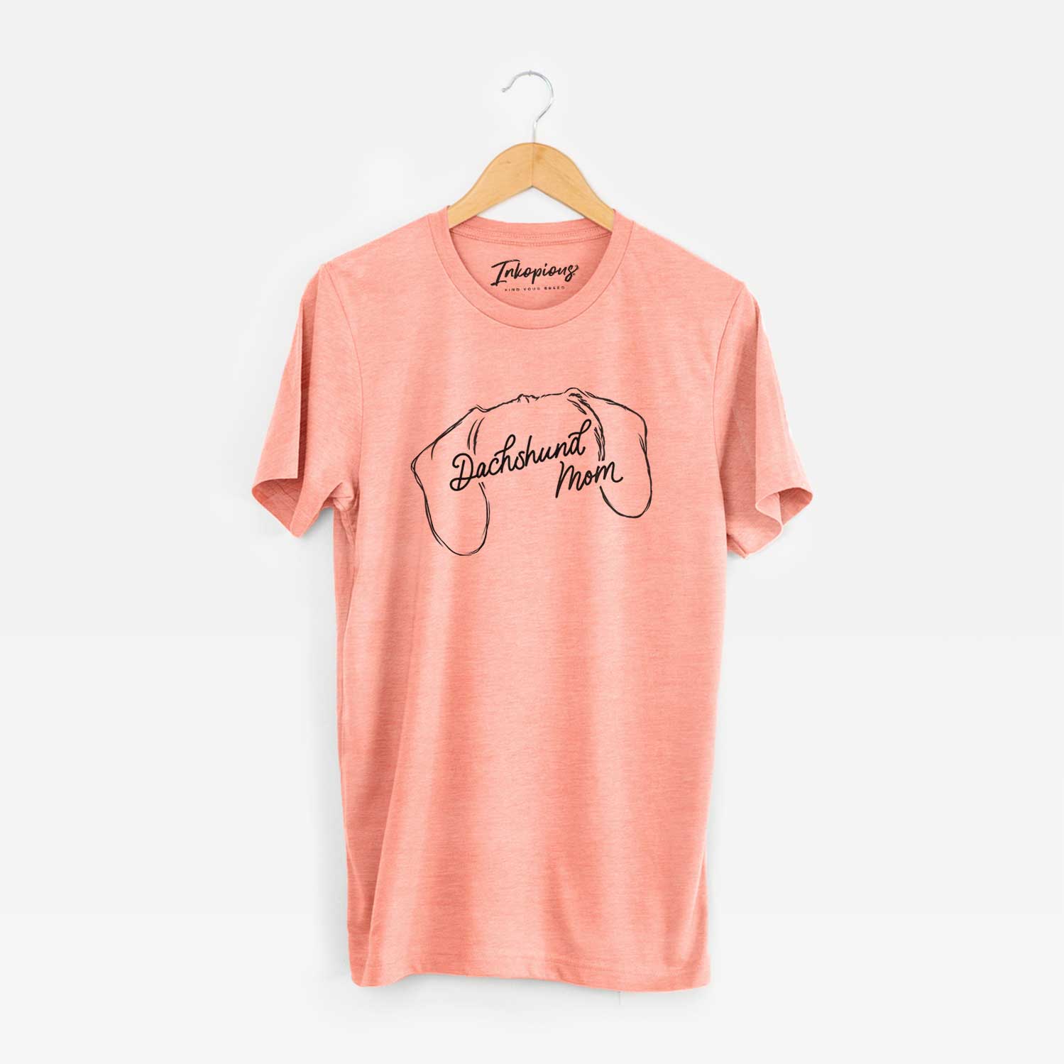'Dachshund Mom' design on a Sunset Unisex crewneck
