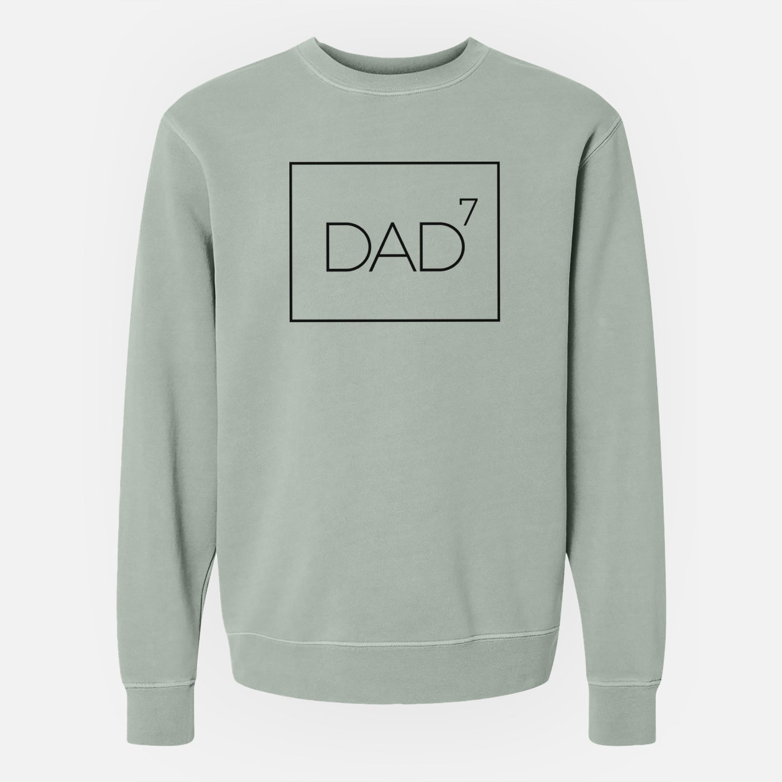 Dad to the 7th Power Boxed - Unisex Pigment Dyed Crew Sweatshirt